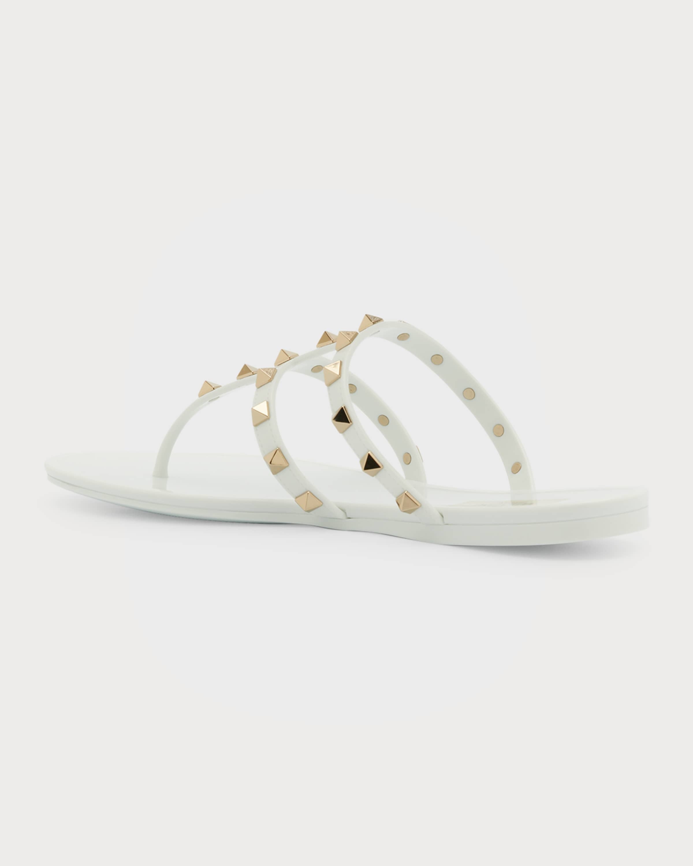 Rockstud T-Strap Flat Slide Sandals - 4