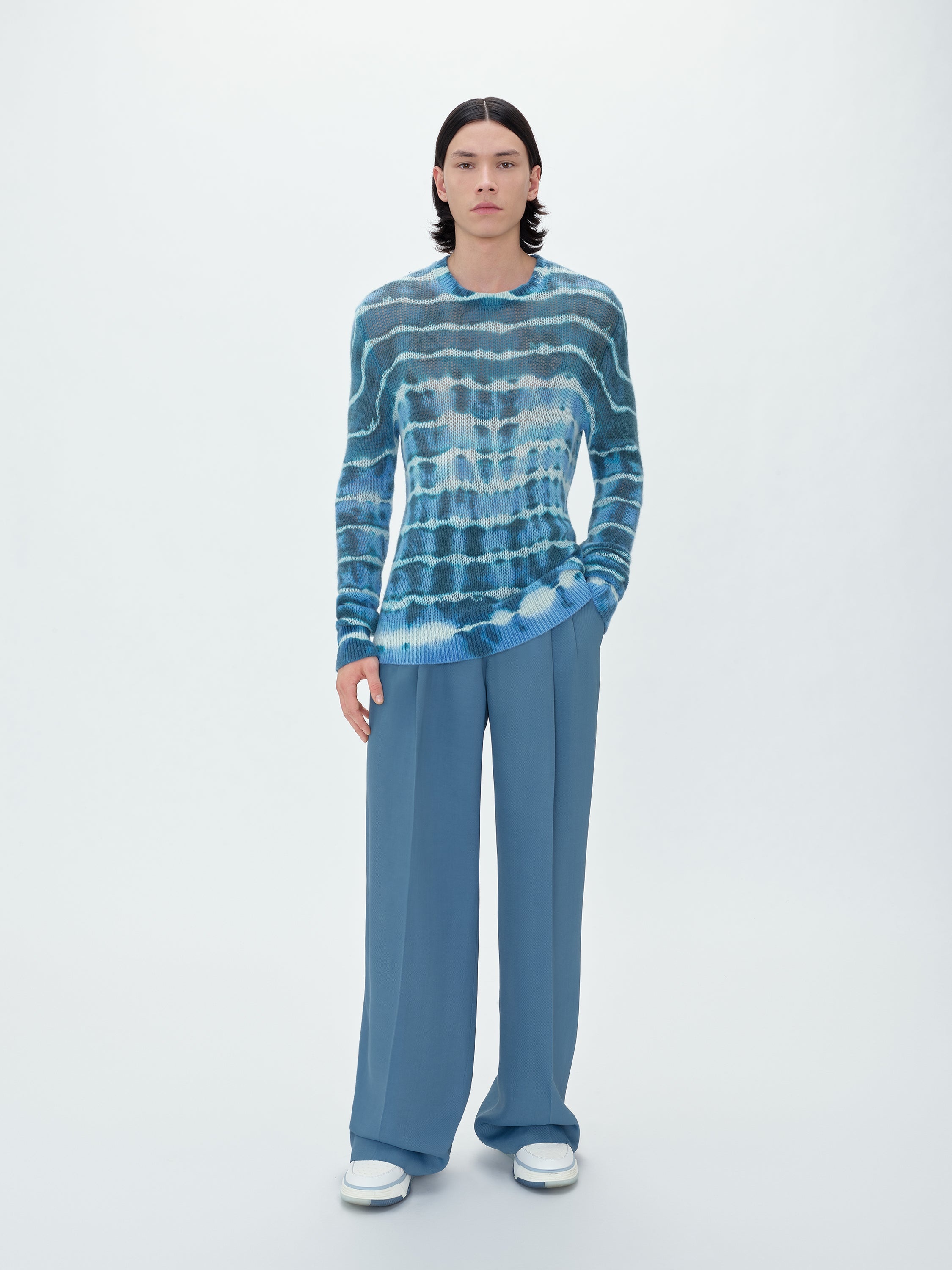 OPEN STITCH TIE-DYE CREW - 2