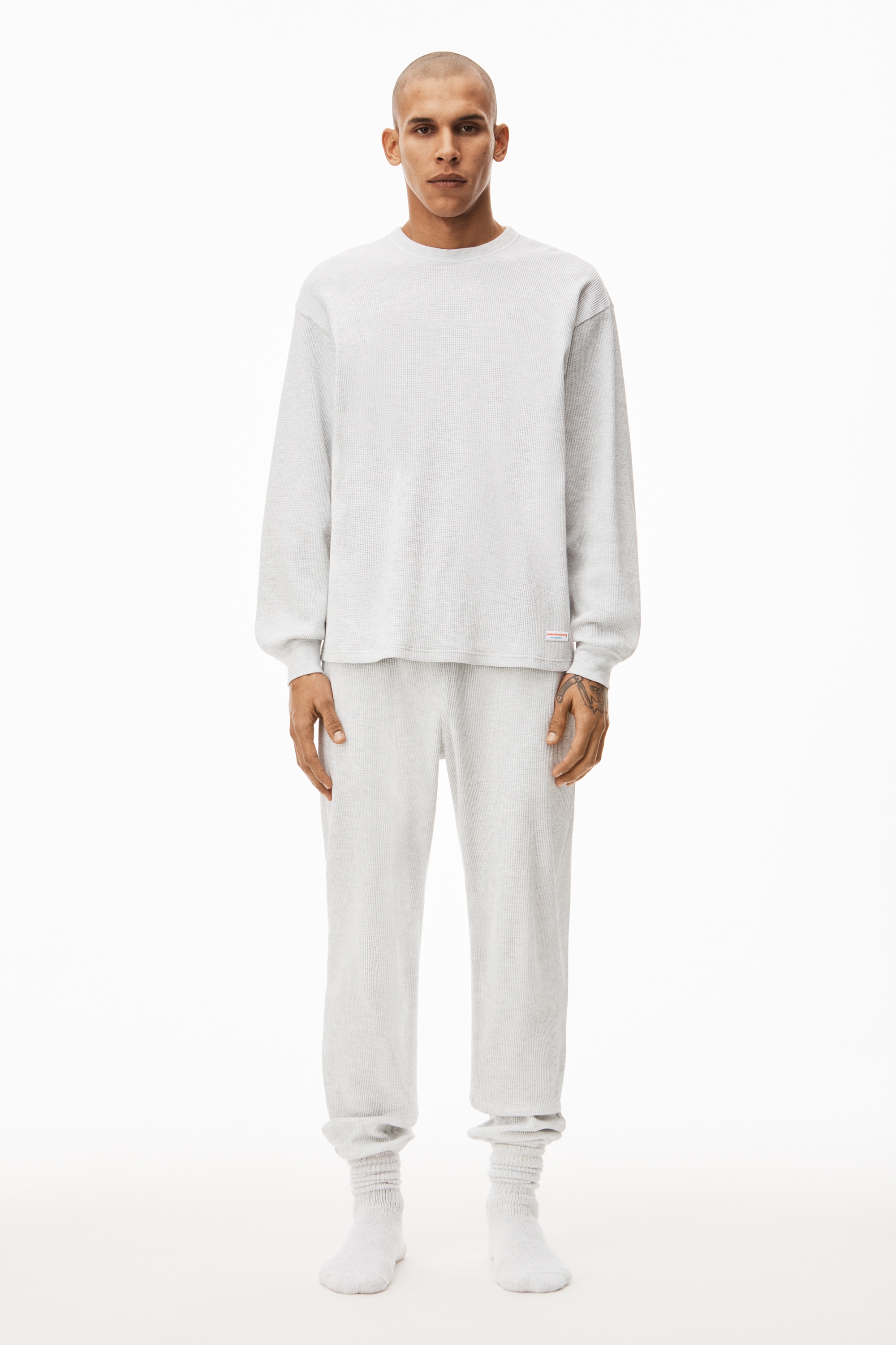 UNISEX LONG SLEEVE IN COTTON WAFFLE THERMAL - 6