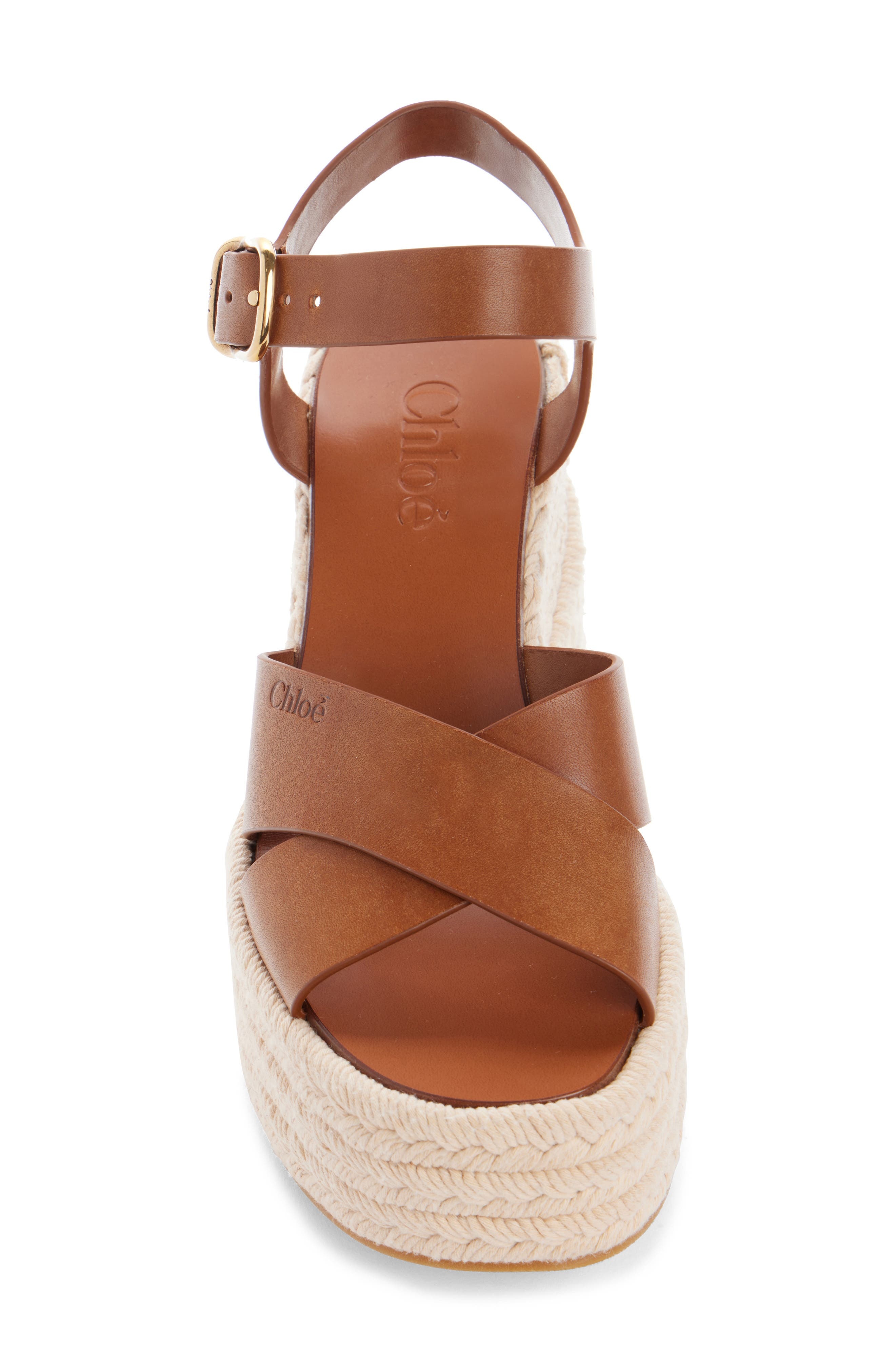 Chloé Isla Platform Espadrille Sandal in Ginger Brown at Nordstrom - 4