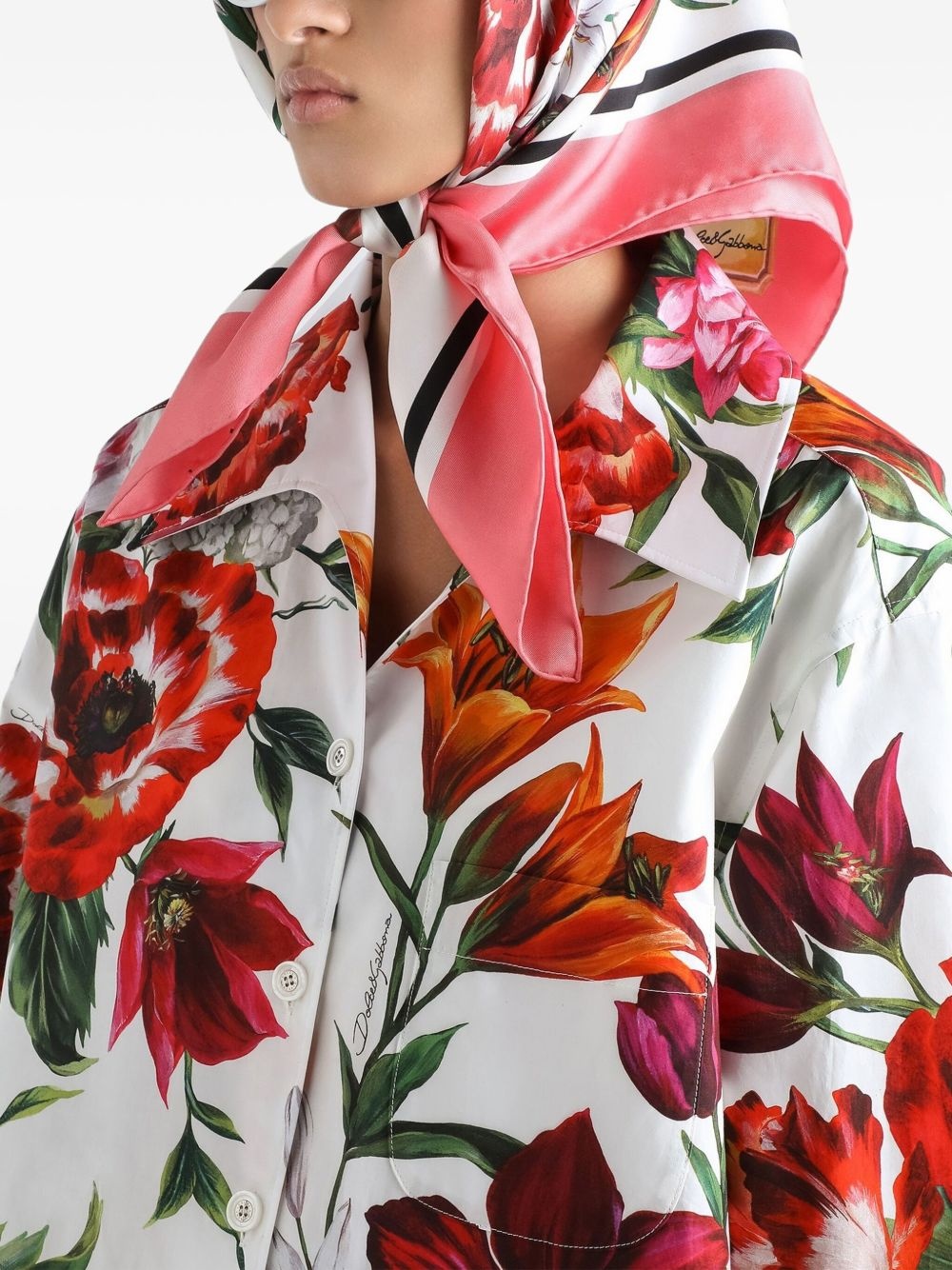 floral-print shirt - 5