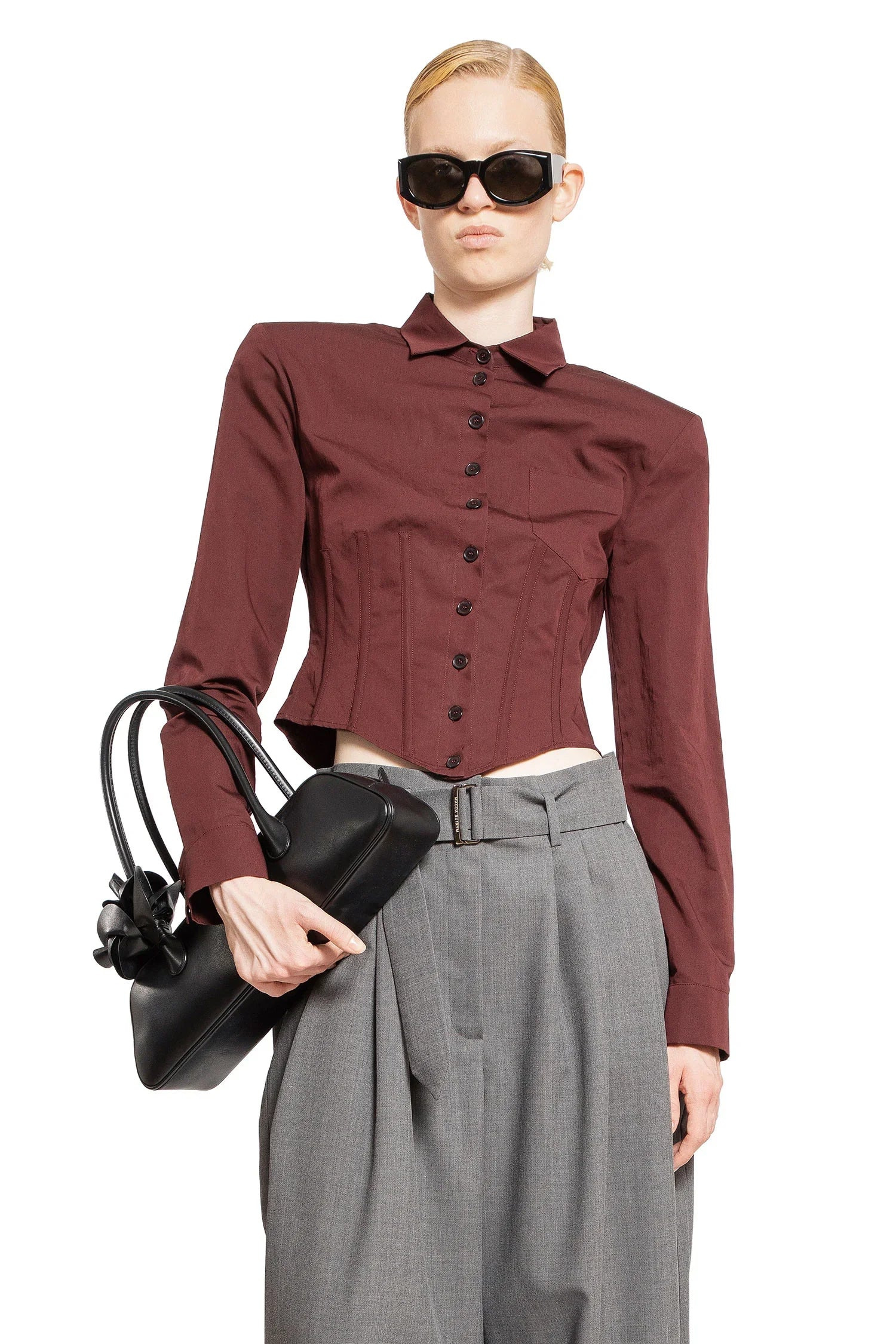 Cropped-Corset-Shirt-In-Cotton-Silk - 5