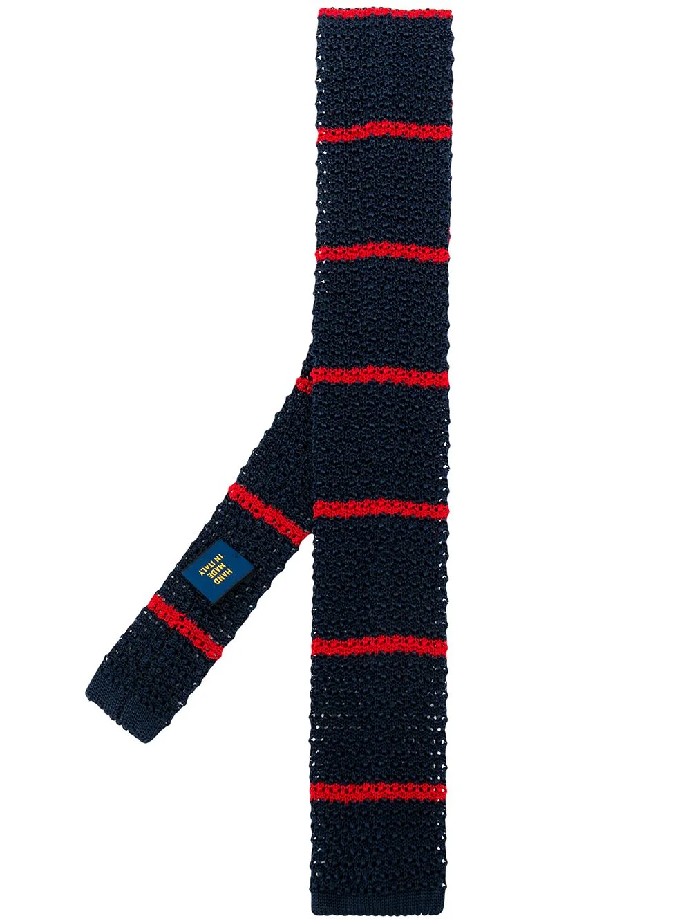 silk knit striped neck tie - 1