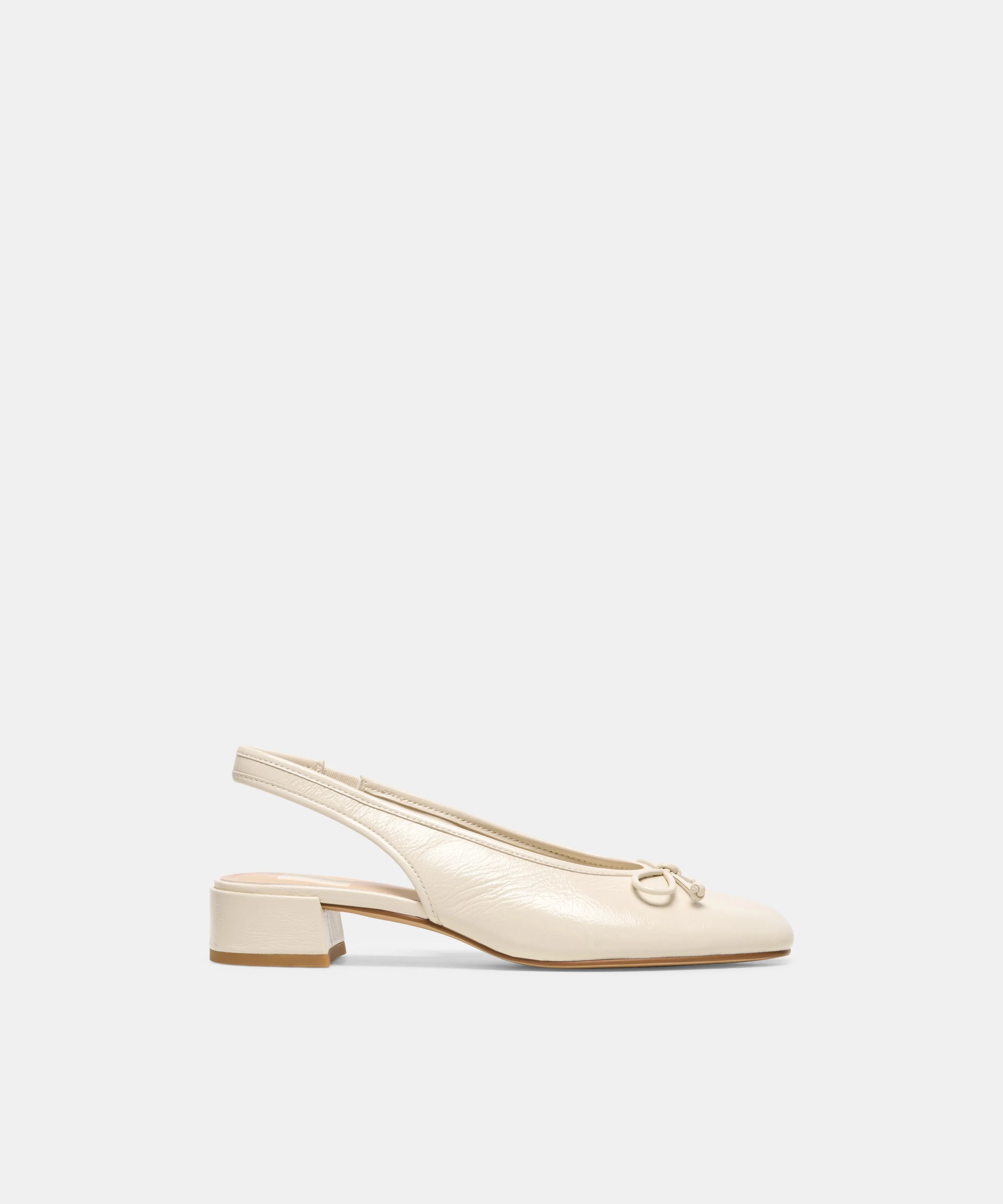 MARIEN MID HEELS IVORY LEATHER - 1