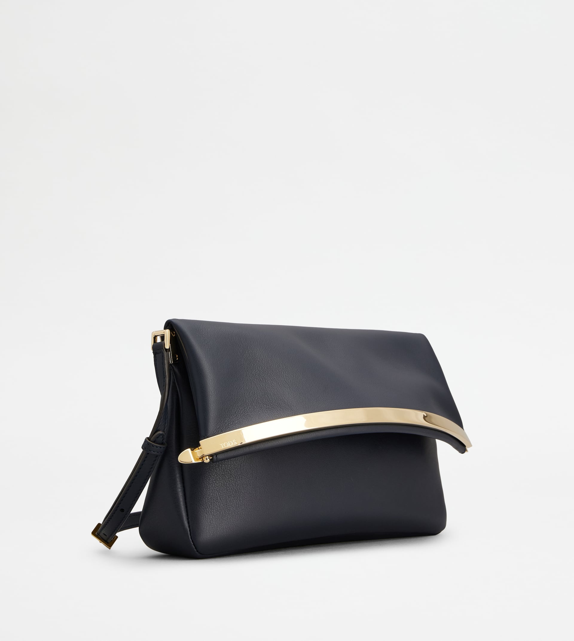 TOD'S MAGENTA BAG FLAP BAG IN LEATHER SMALL - BLUE - 3