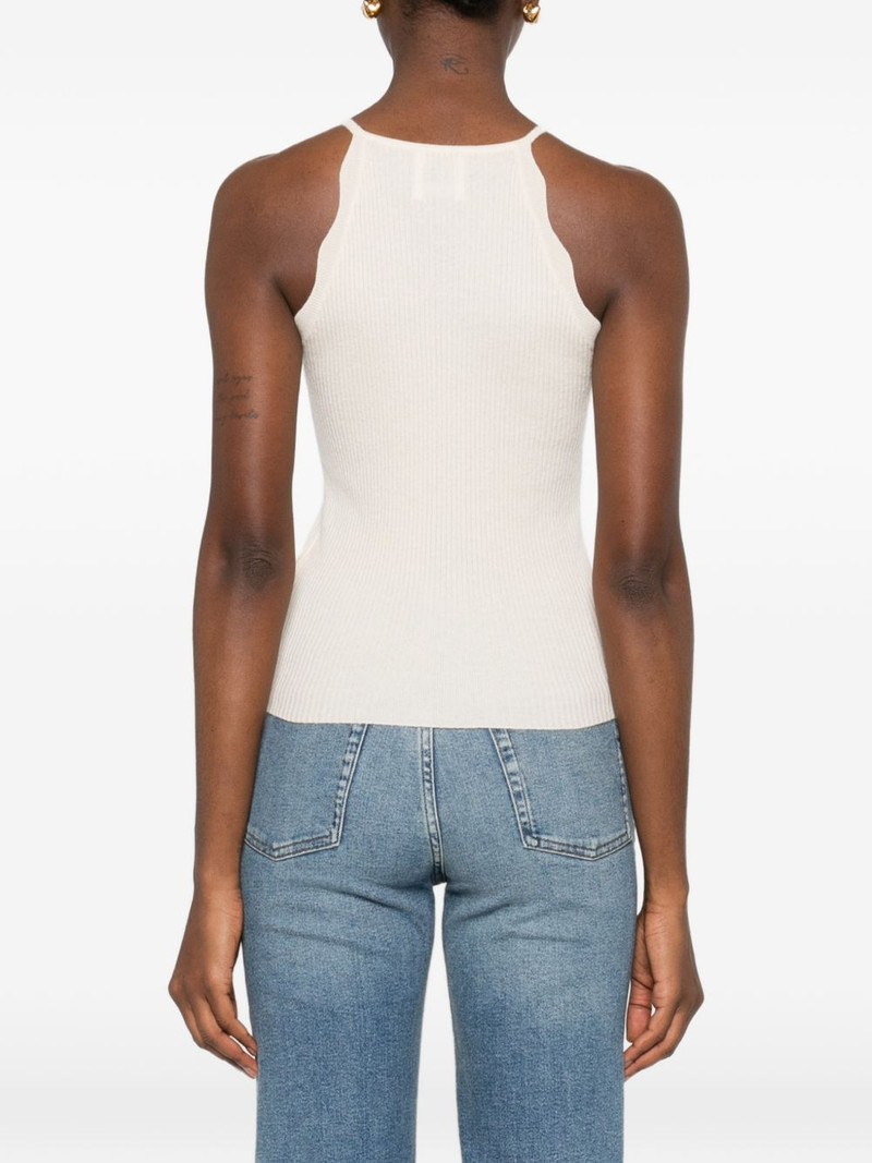 scalloped ribbed tank top 4
