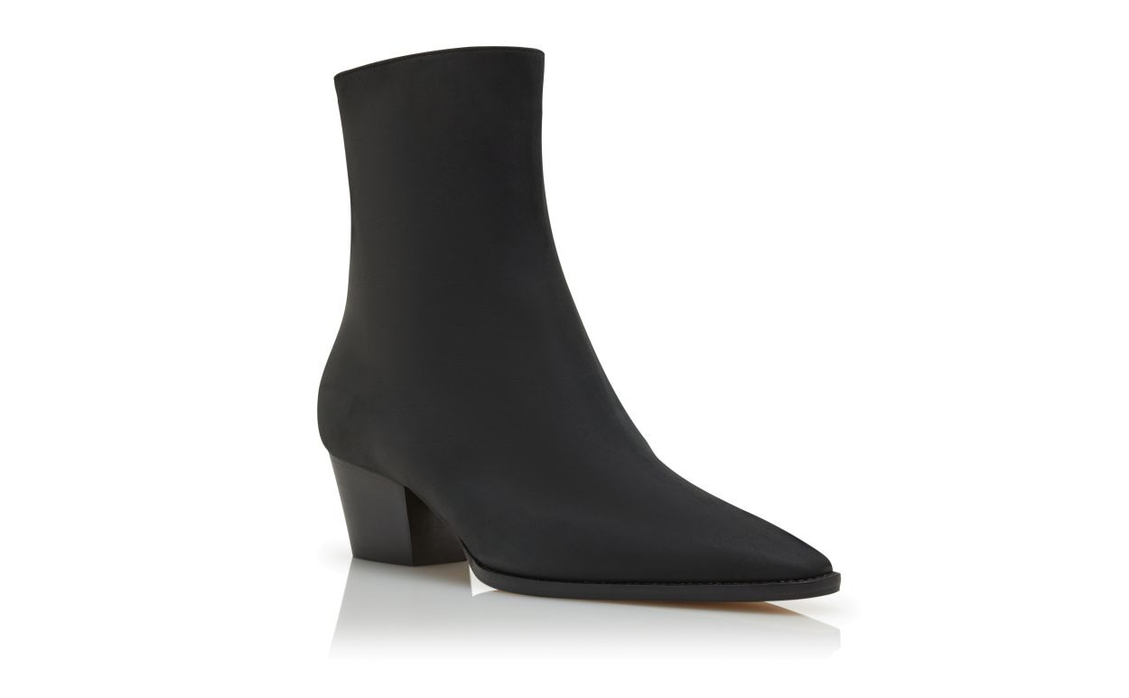Black Nubuck Ankle Boots - 3