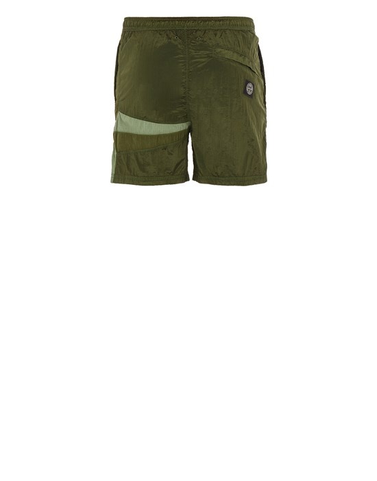 B0142 NYLON METAL IN ECONYL® REGENERATED NYLON_ STAR INLAY_ GARMENT DYED OLIVE GREEN - 2