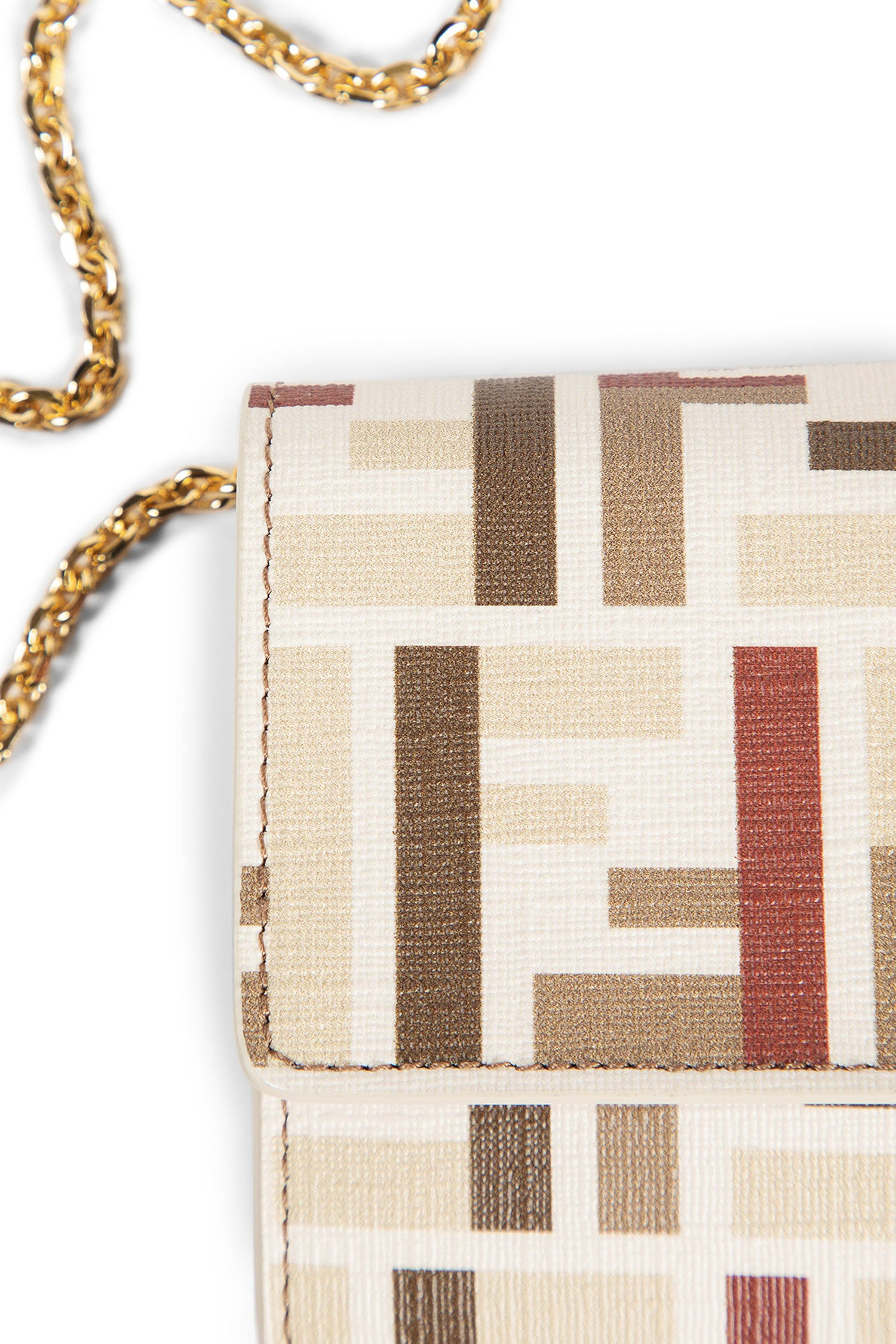 Fendi Roma Ff Fabric Chain Wallet - 3