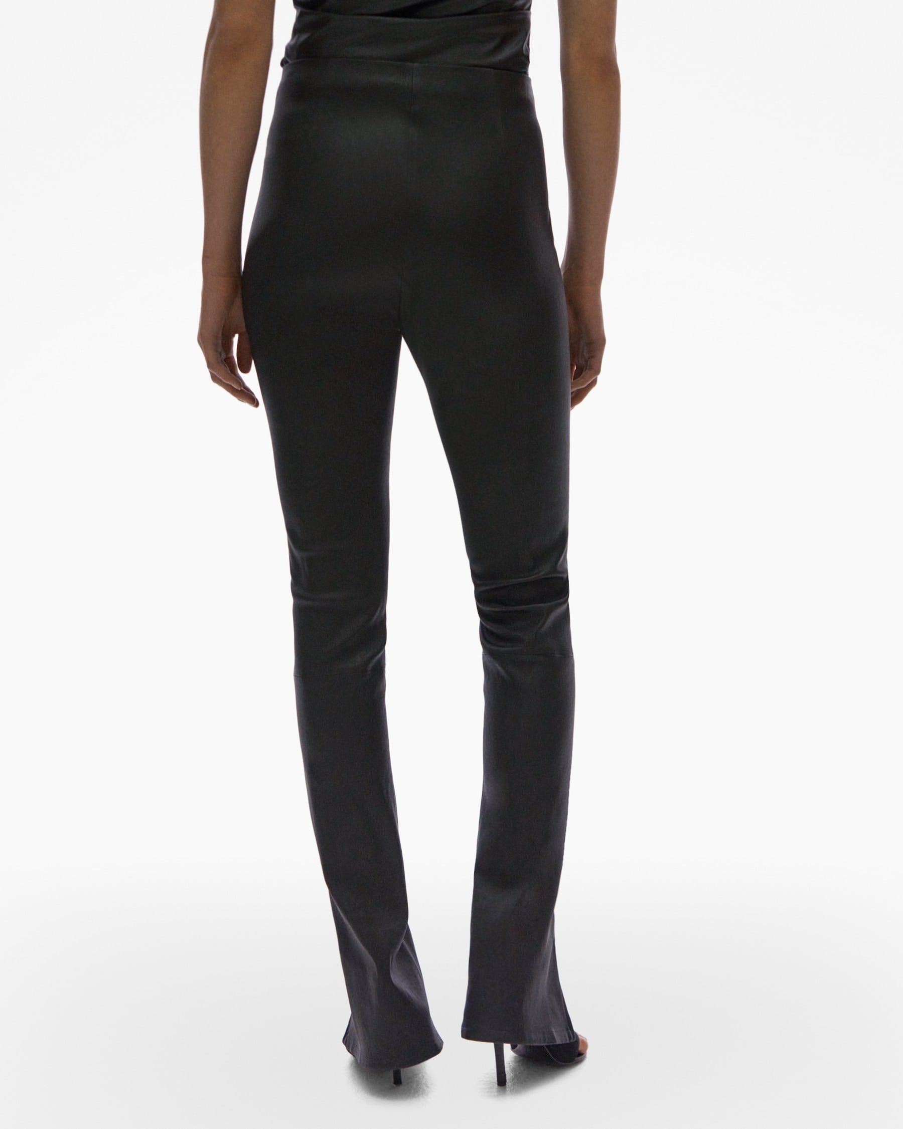 LEATHER ZIP SKINNY PANT - 4