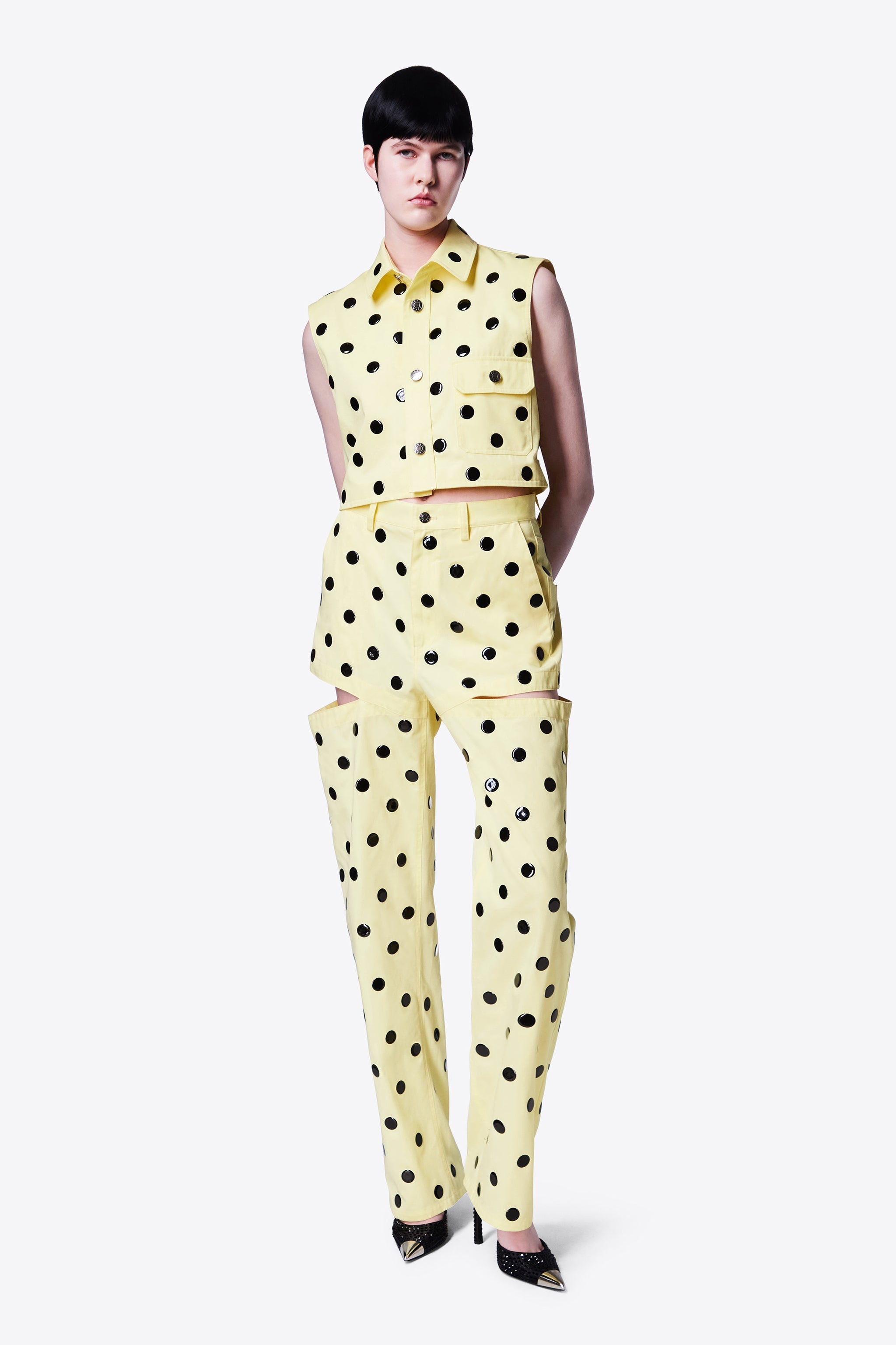 POLKA DOT SLEEVELESS TOP - 3