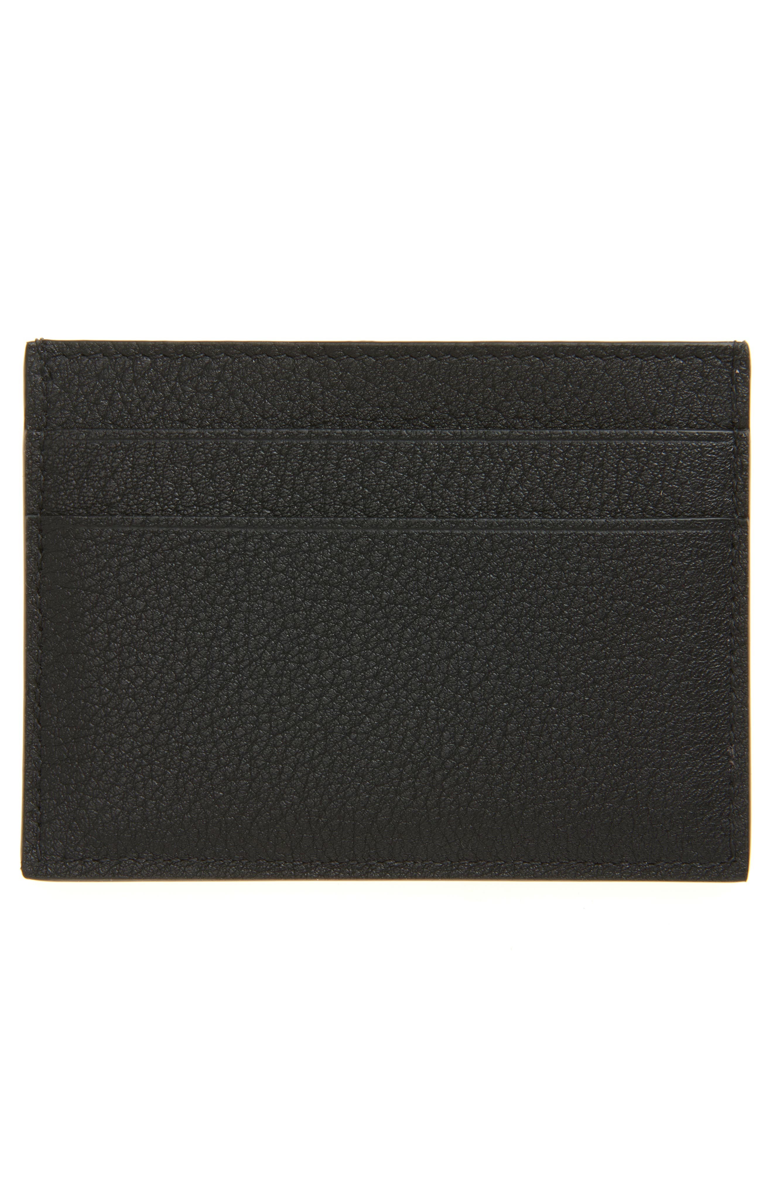 Balenciaga Logo Leather Card Case in Black at Nordstrom - 2