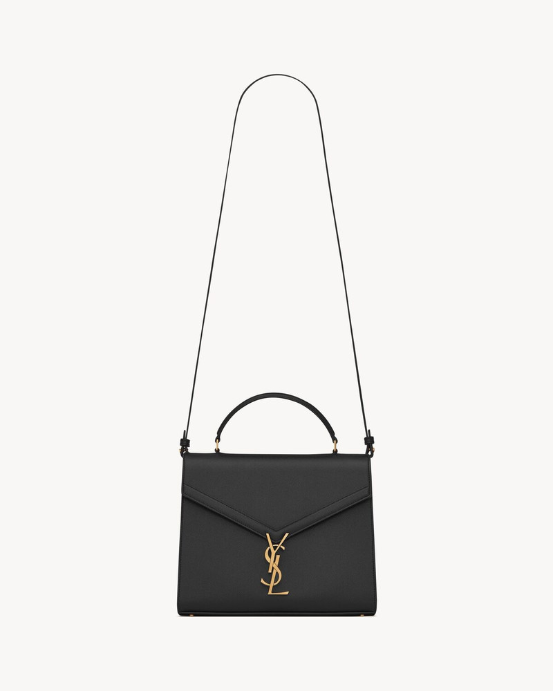 SAINT LAURENT CASSANDRA MEDIUM TOP HANDLE BAG IN GRAIN DE POUDRE EMBOSSED LEATHER outlook