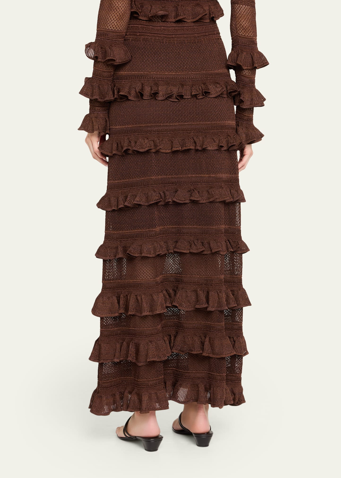 Lace Frill Midi Skirt - 3