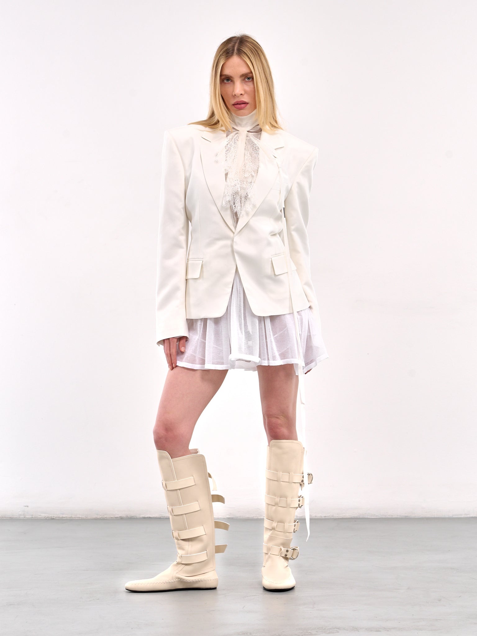 Mixed-Material Blazer - 6