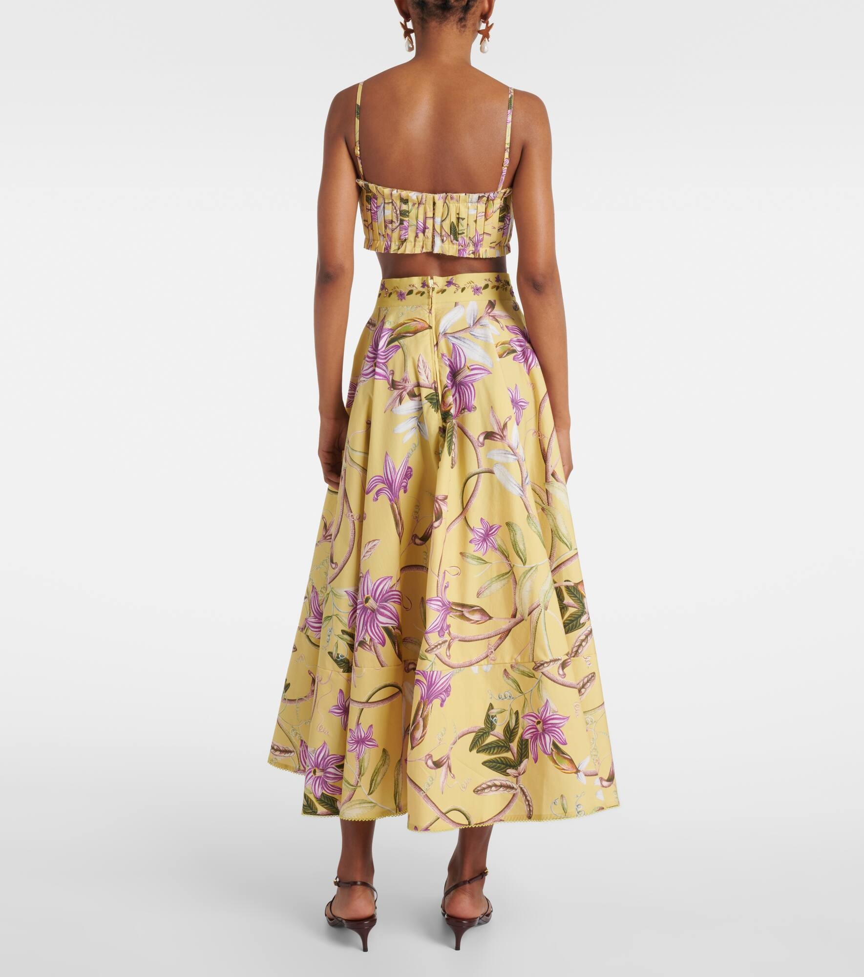 Bergamota floral cotton maxi skirt - 3