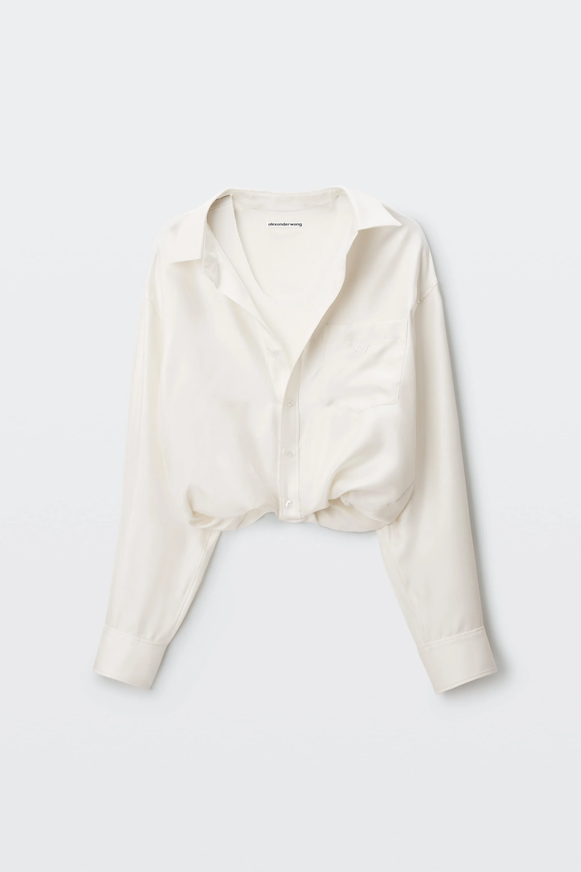 SILK LAYERED CAMI SHIRT TOP - 1