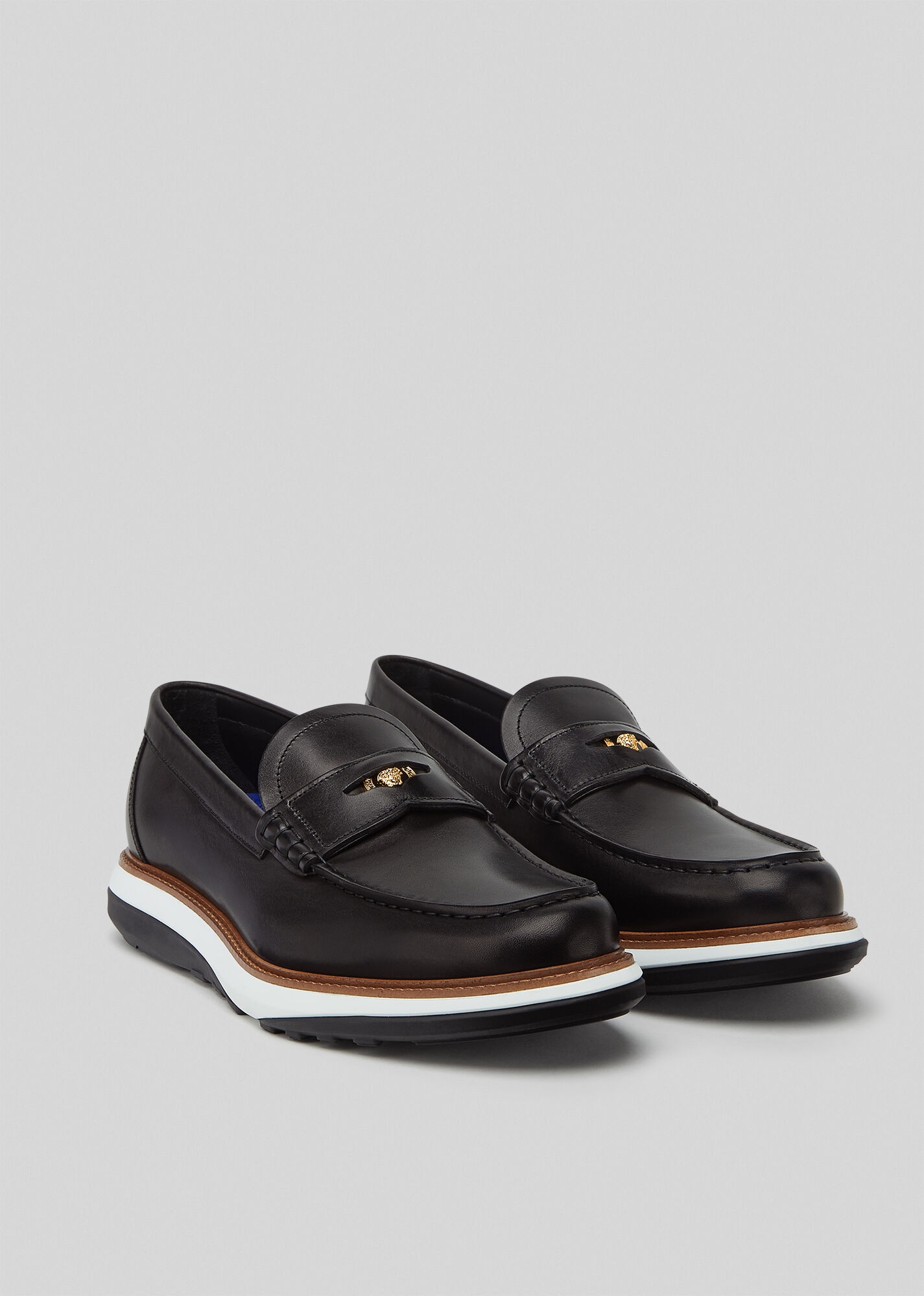 Medusa Hybrid Leather Loafers - 4