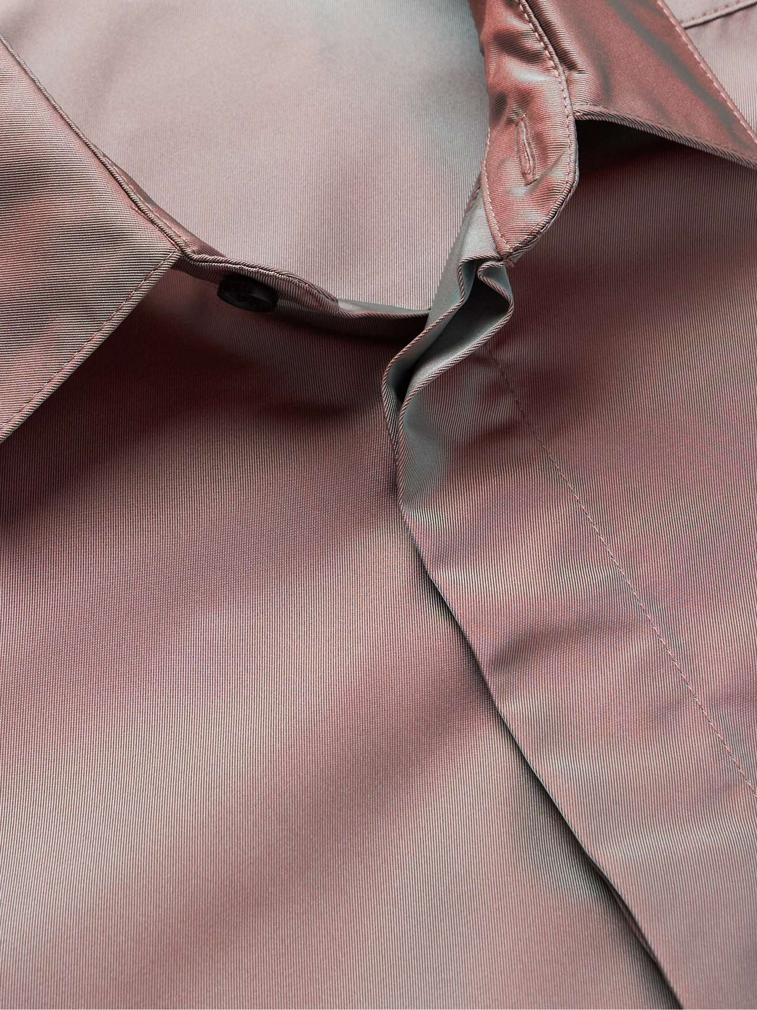 Oversized Iridescent Twill Shirt - 5