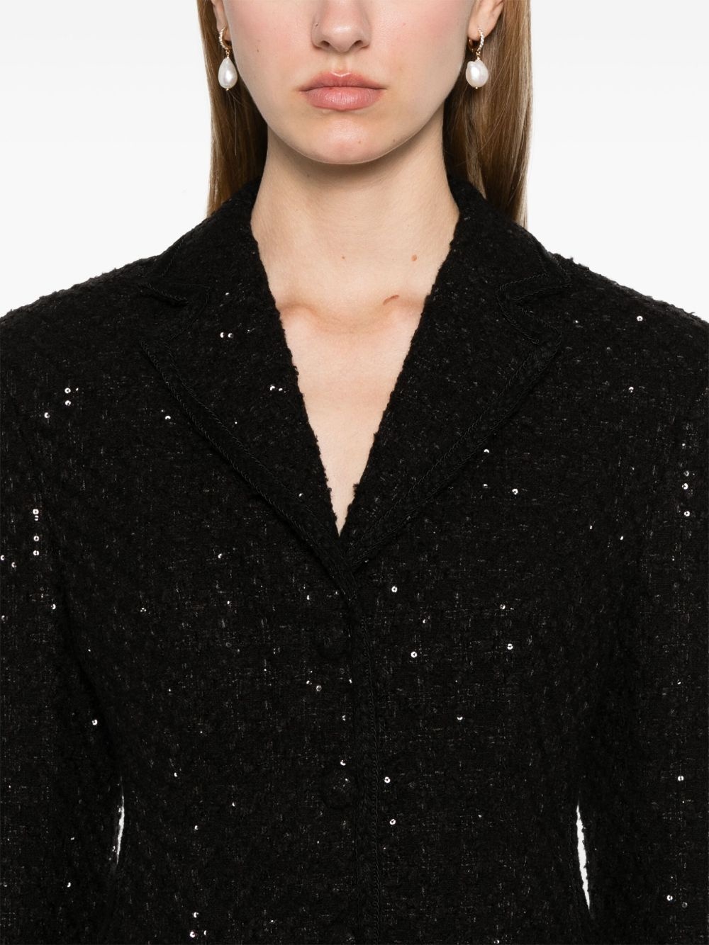 bouclé blazer dress - 5