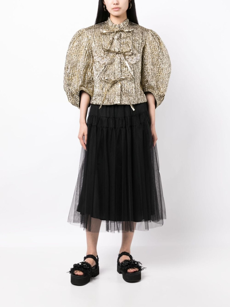 Simone Rocha bow-detail puff-sleeve jacket outlook