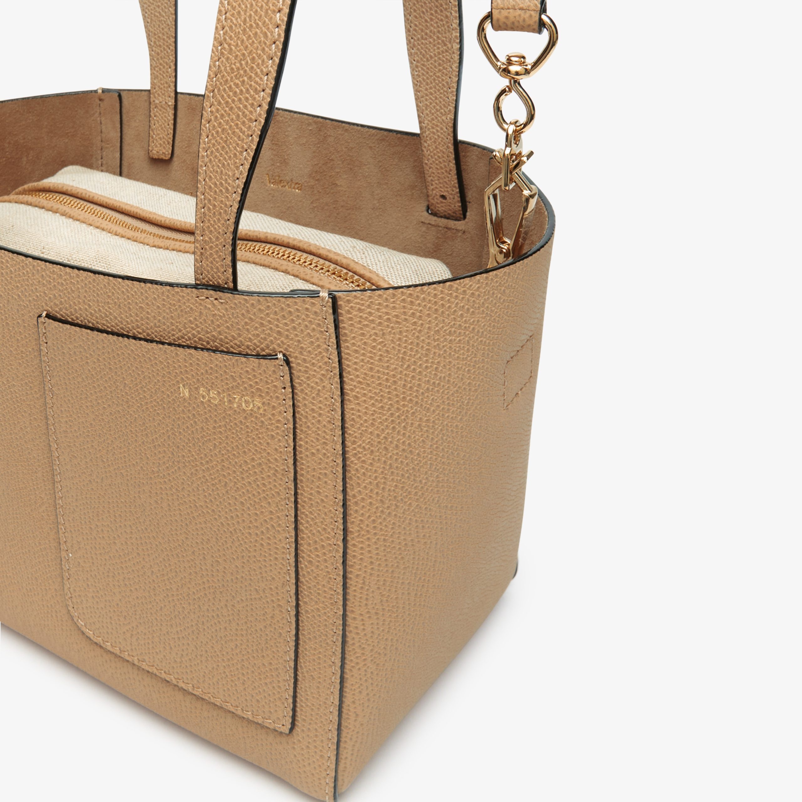 Valextra – Soft Bucket Micro Bag – Beige Cachemire - 2