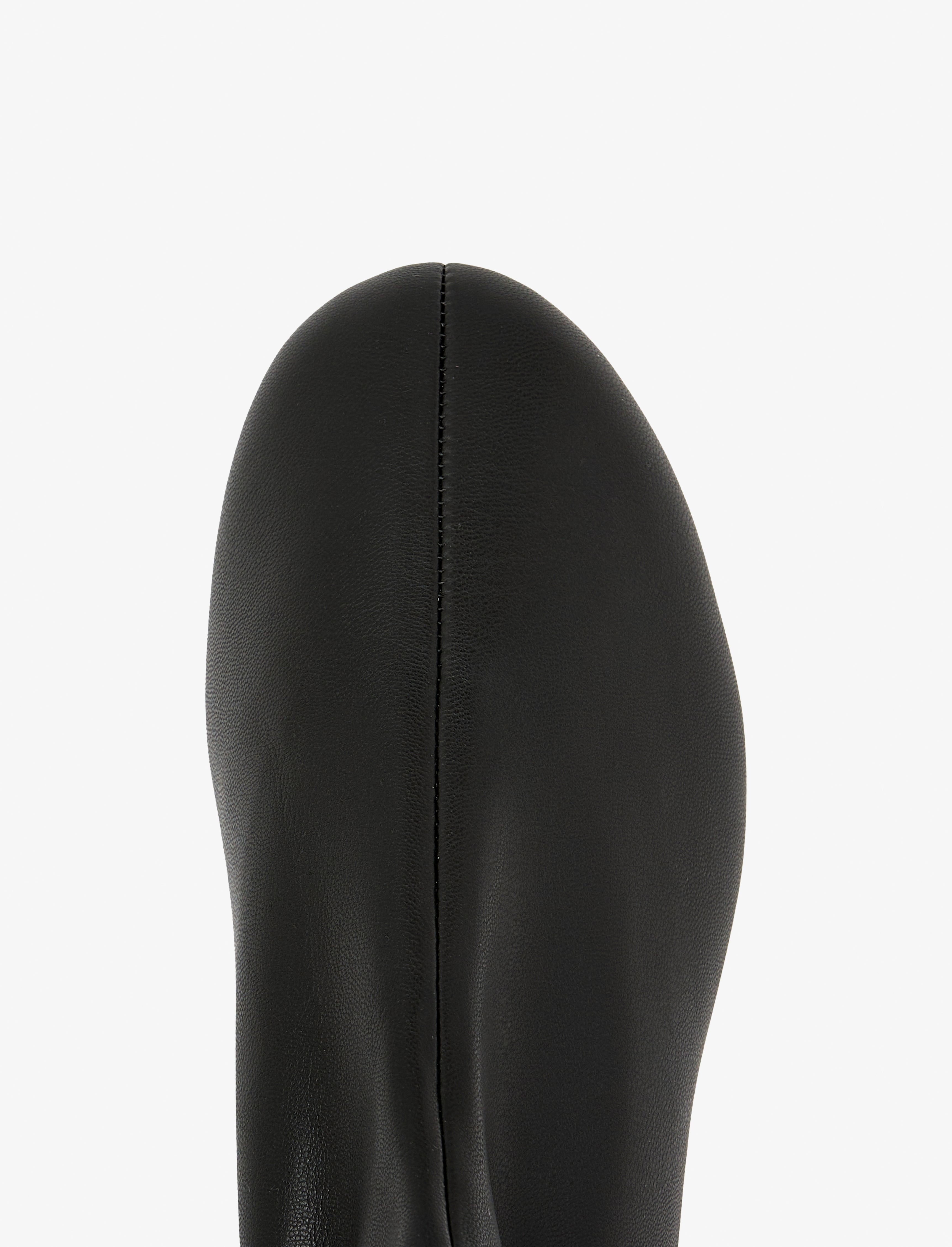 Tee Sock Boots in Faux Leather - 4