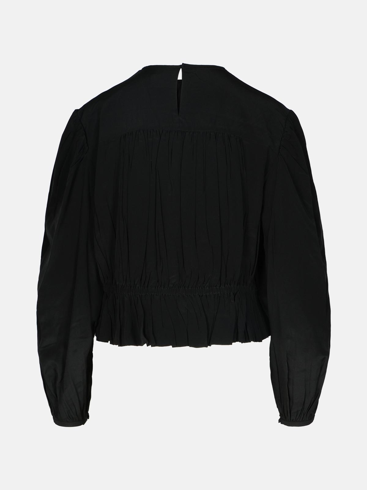 Isabel Marant 'GELINA' BLACK SILK BLEND BLOUSE | REVERSIBLE