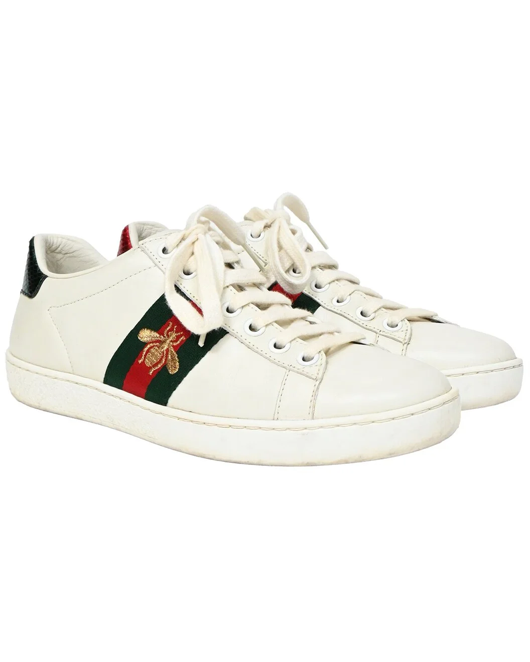 Gucci Women's Leather Ace Sneakers with Bee (Authentic Pre-Loved) - 1