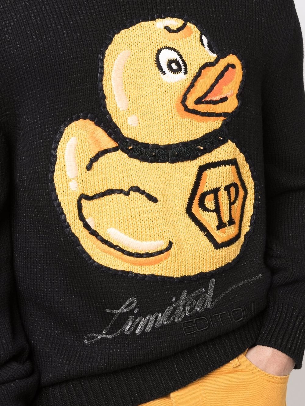 embroidered-duck jumper - 6