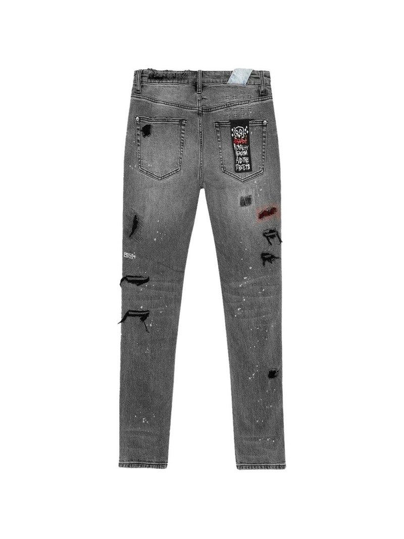 Ksubi x Juice Wrld Chitch Trashed Devil jeans outlook
