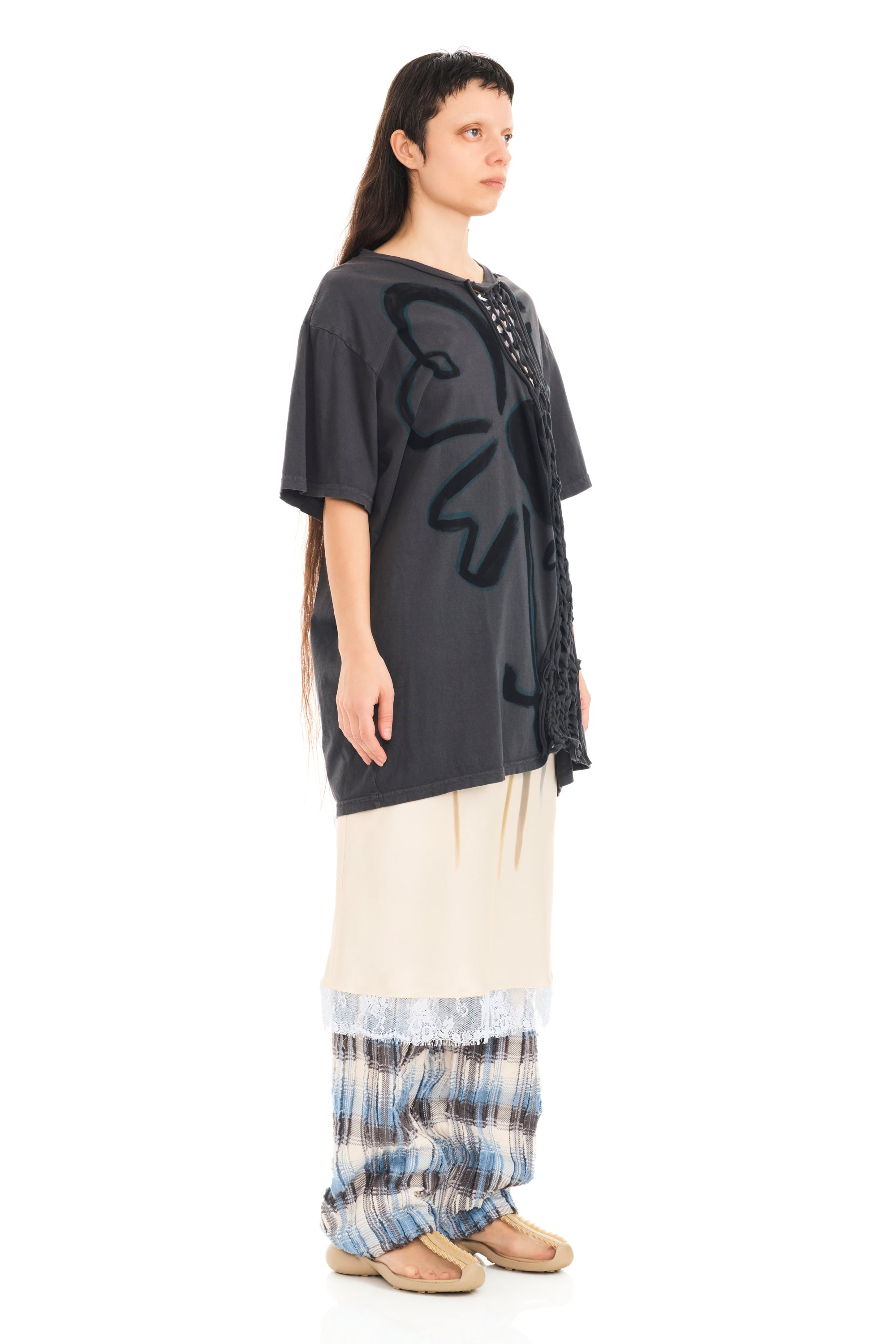 CHARCOAL FLOWER TOSH TEE - 3