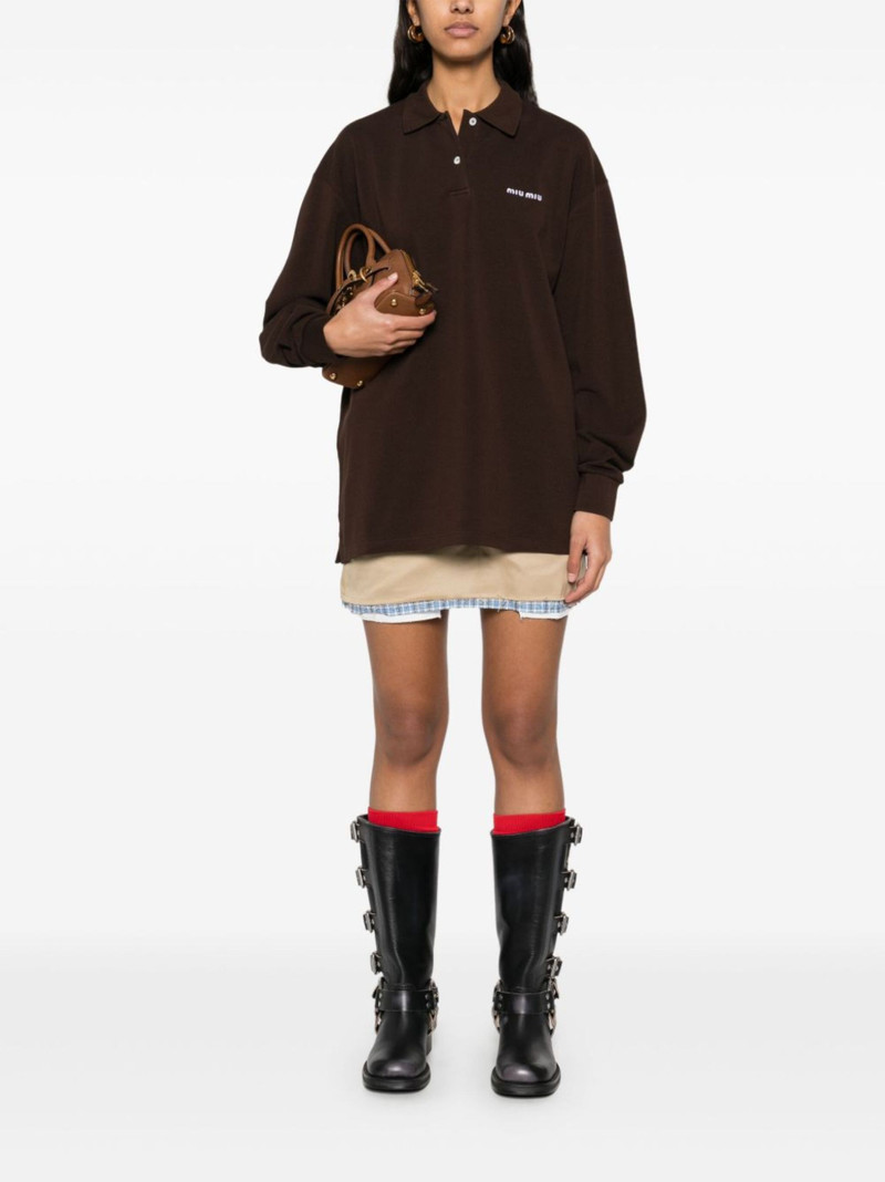 Miu Miu cotton polo shirt outlook