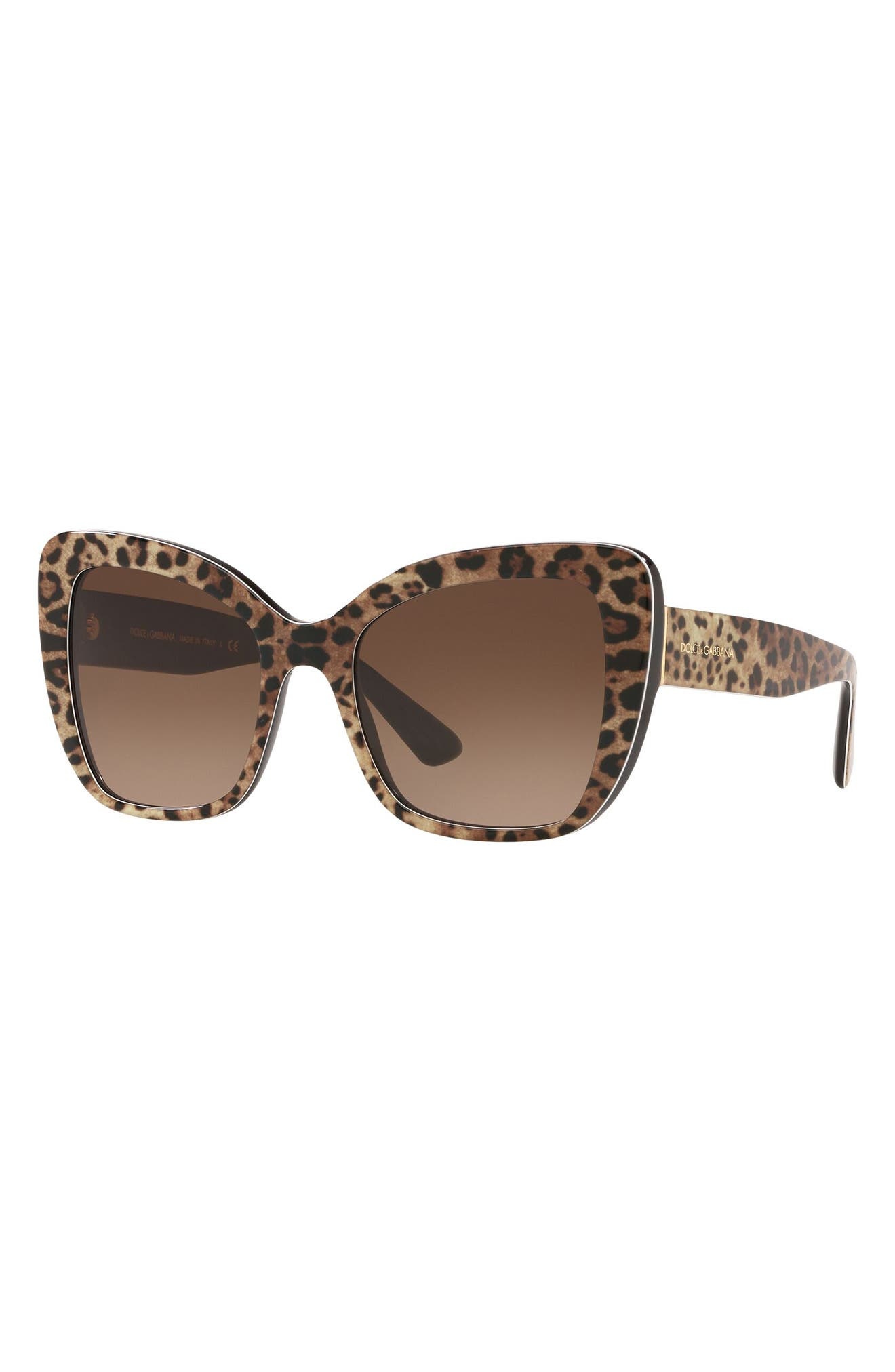 Dolce&Gabbana 54mm Gradient Butterfly Sunglasses in Black Brown at Nordstrom - 3