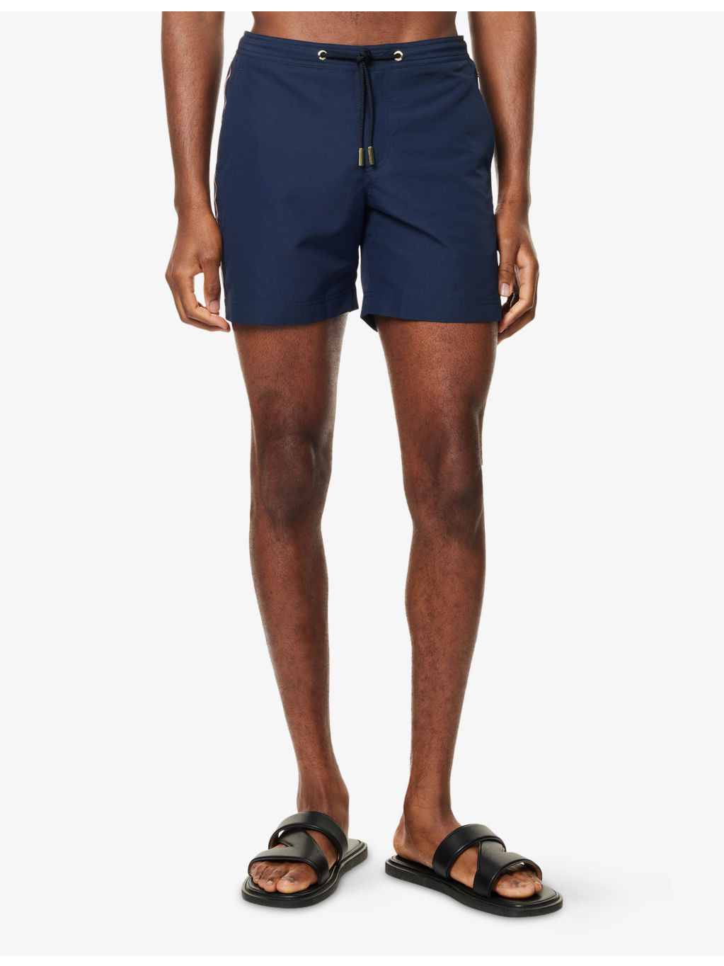 Bulldog Striped-Trim Swim Shorts - 3