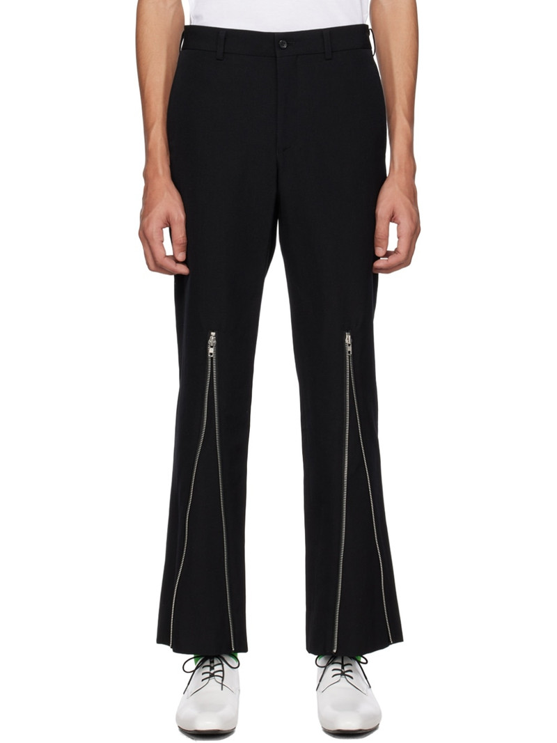 Black Zip Trousers - 1