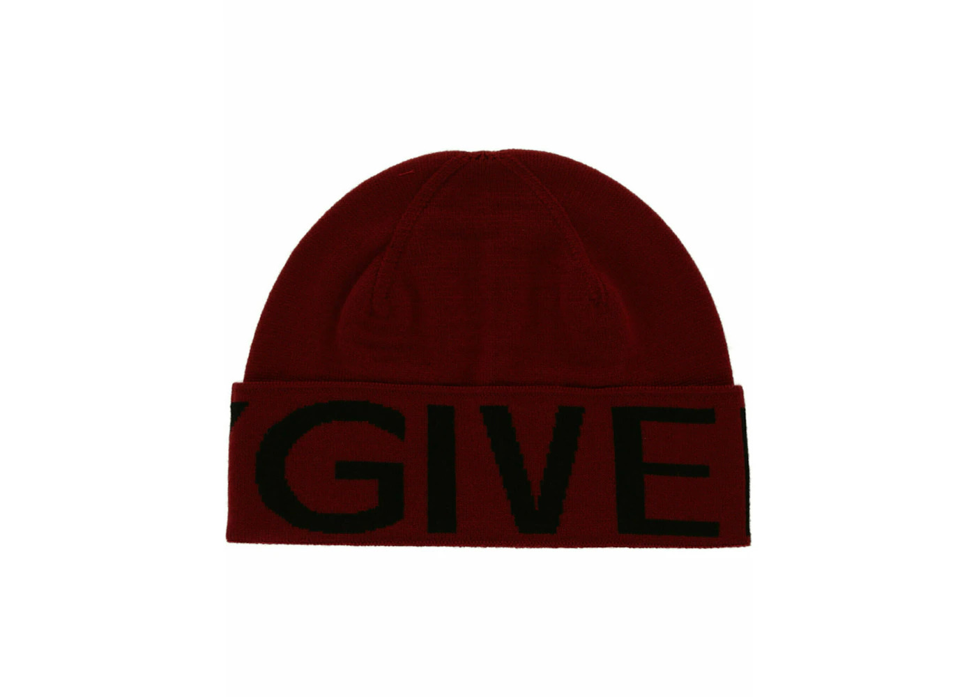 Givenchy Jacquard Logo Beanie Red Black - 3