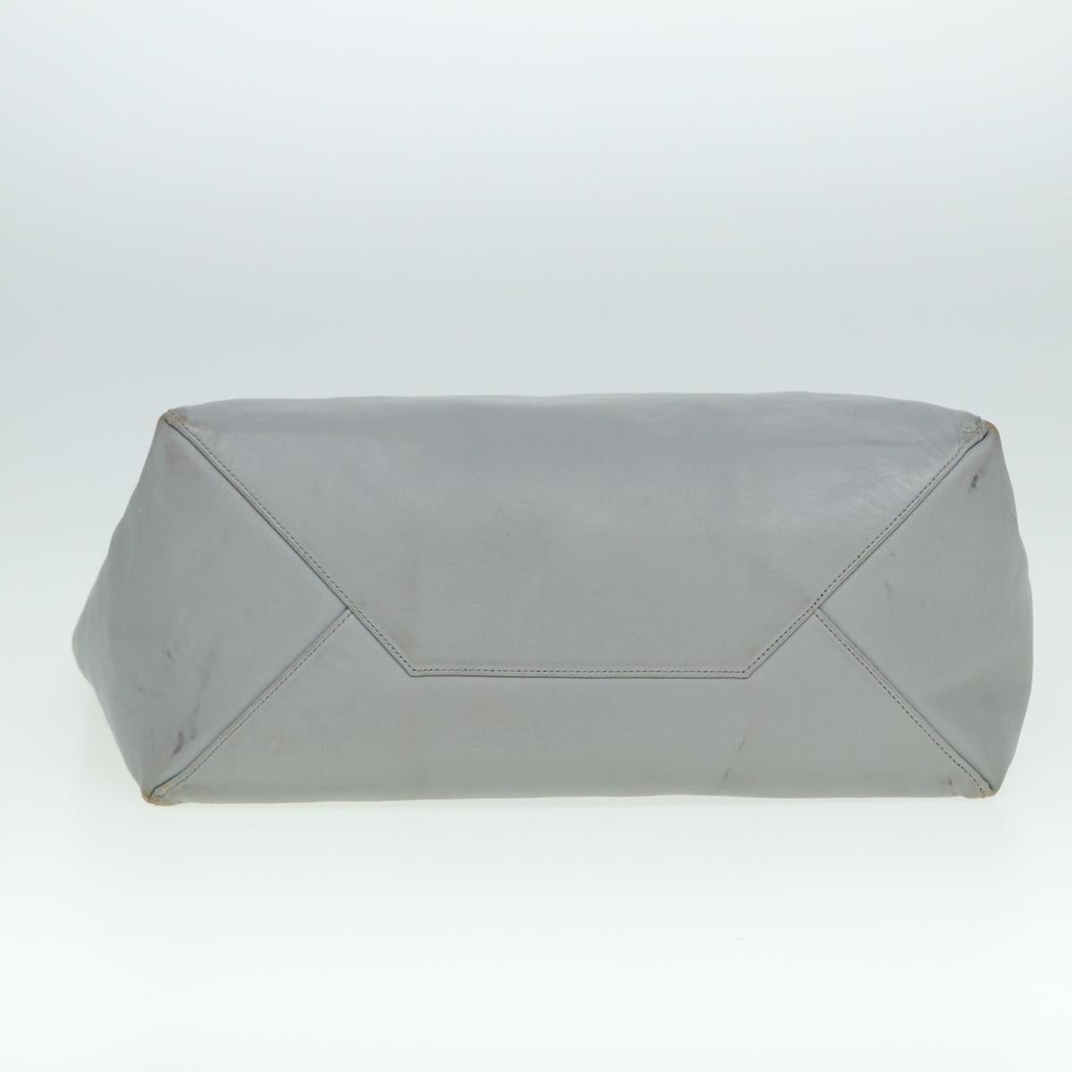 CELINE Horizontal Cabas Tote Bag Leather Light Blue - 5