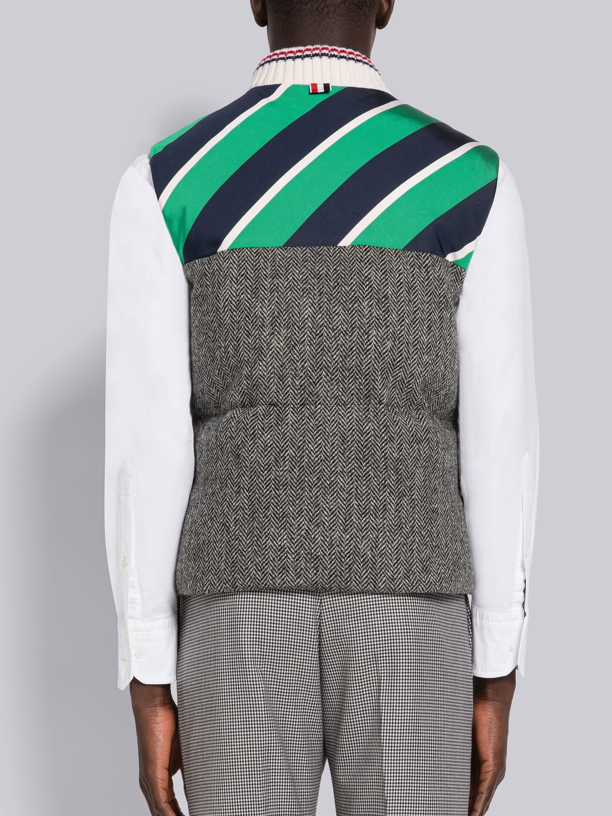 Herringbone Snap Front Down Vest - 3