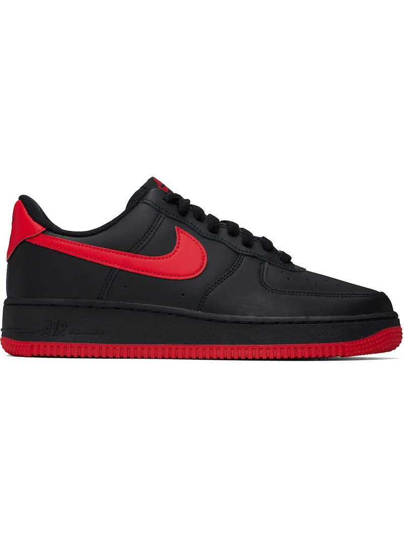 Black & Red Air Force 1 '07 Sneakers - 1