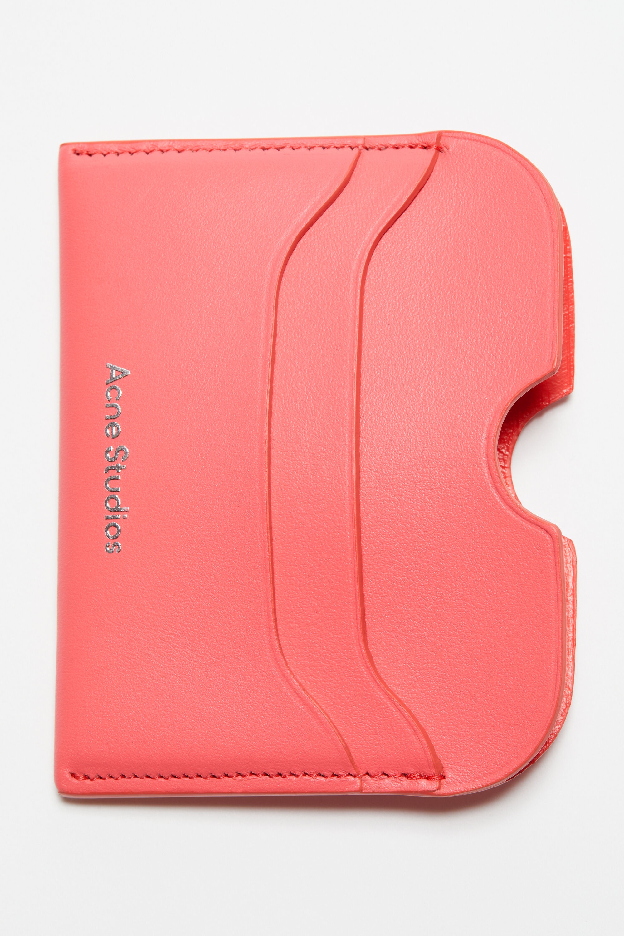 Leather card holder - Electric pink - 6