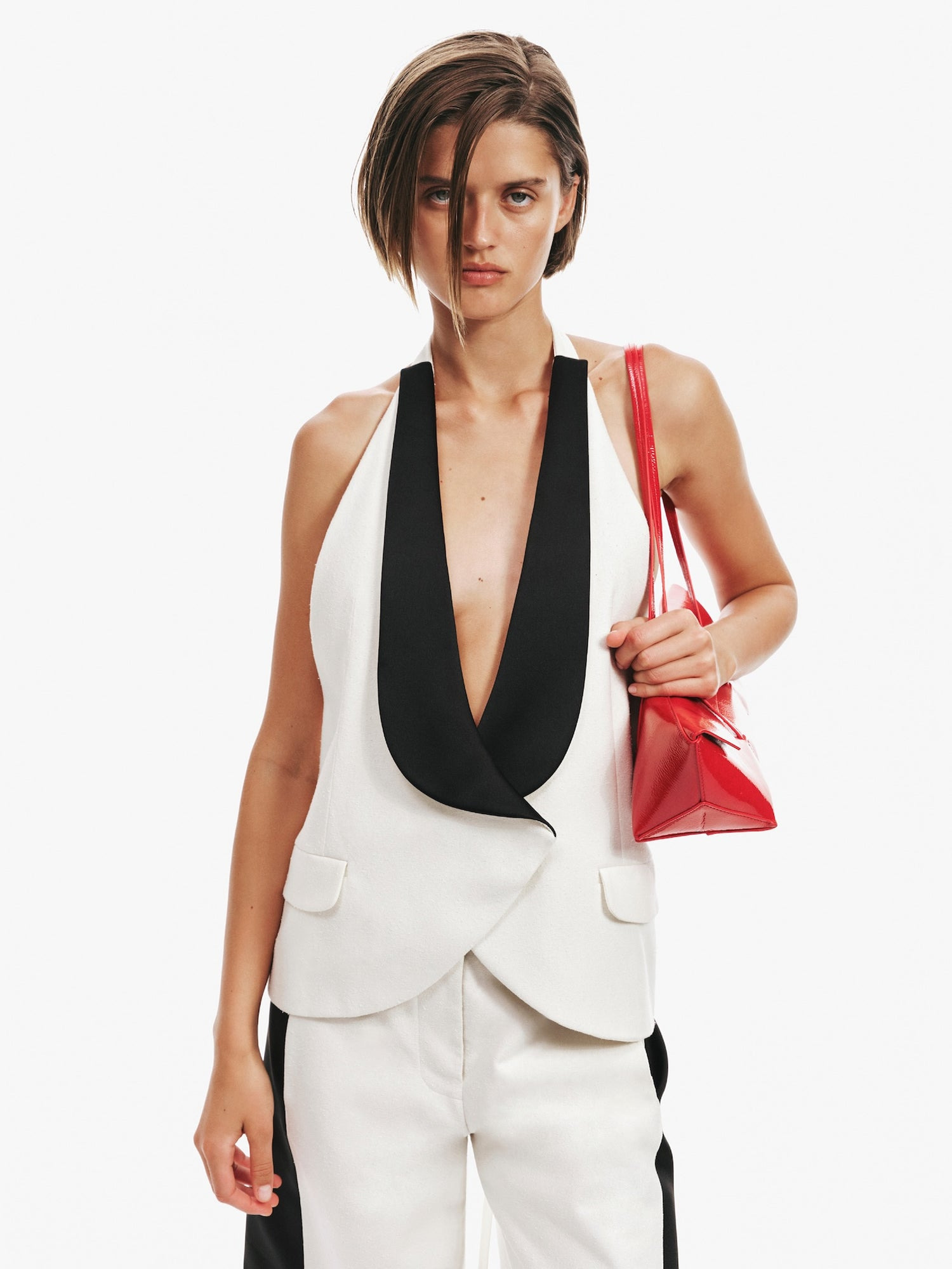 Tuxedo Contrast Silk Vest - 6