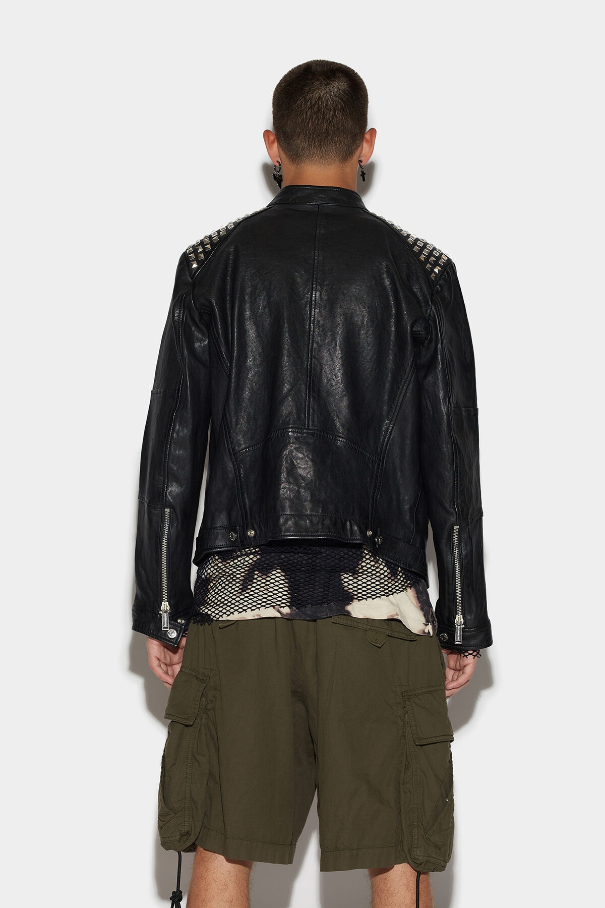 LEATHER MULTIZIP BIKER JACKET - 2