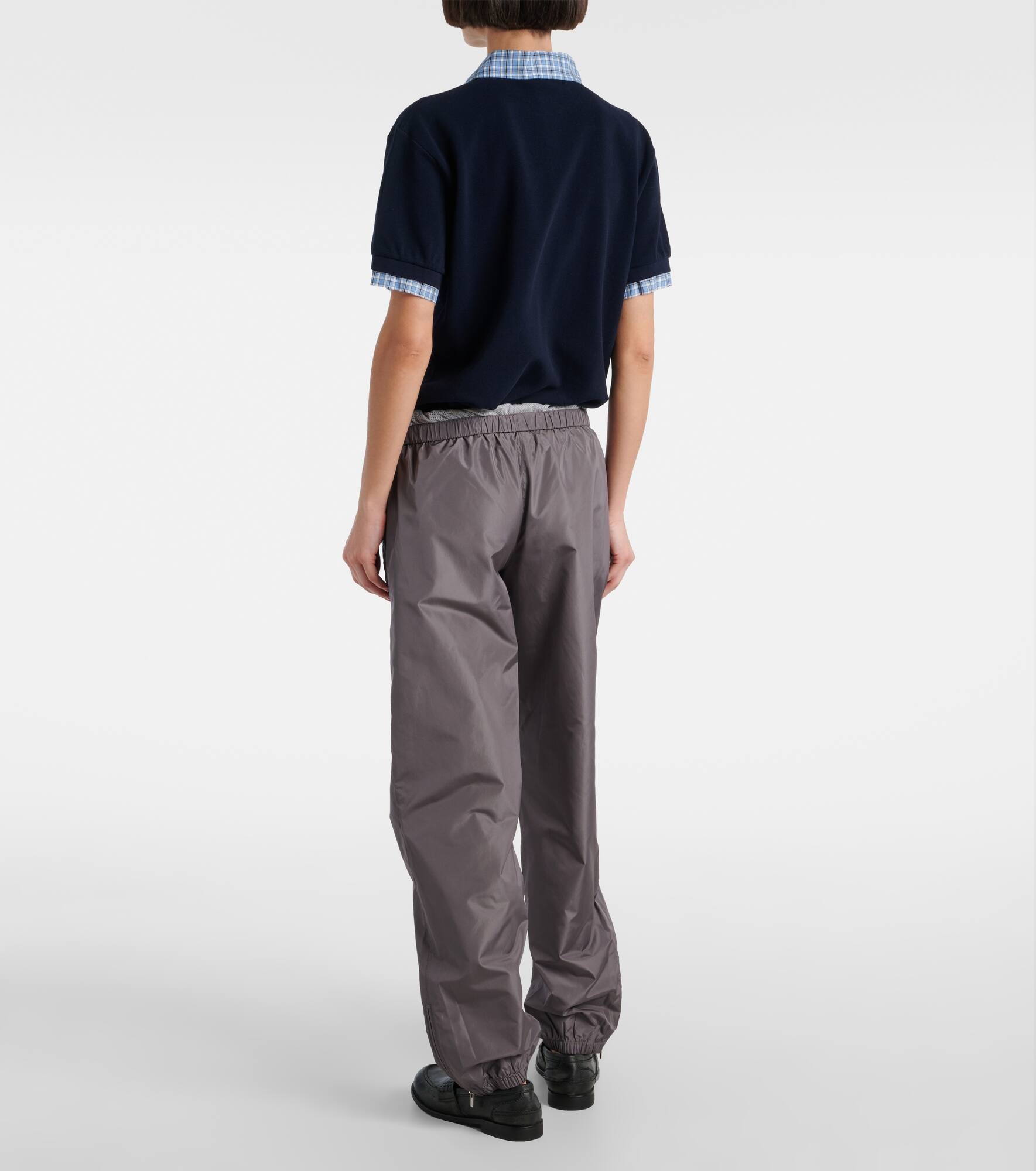 Mesh-trimmed technical straight pants - 3