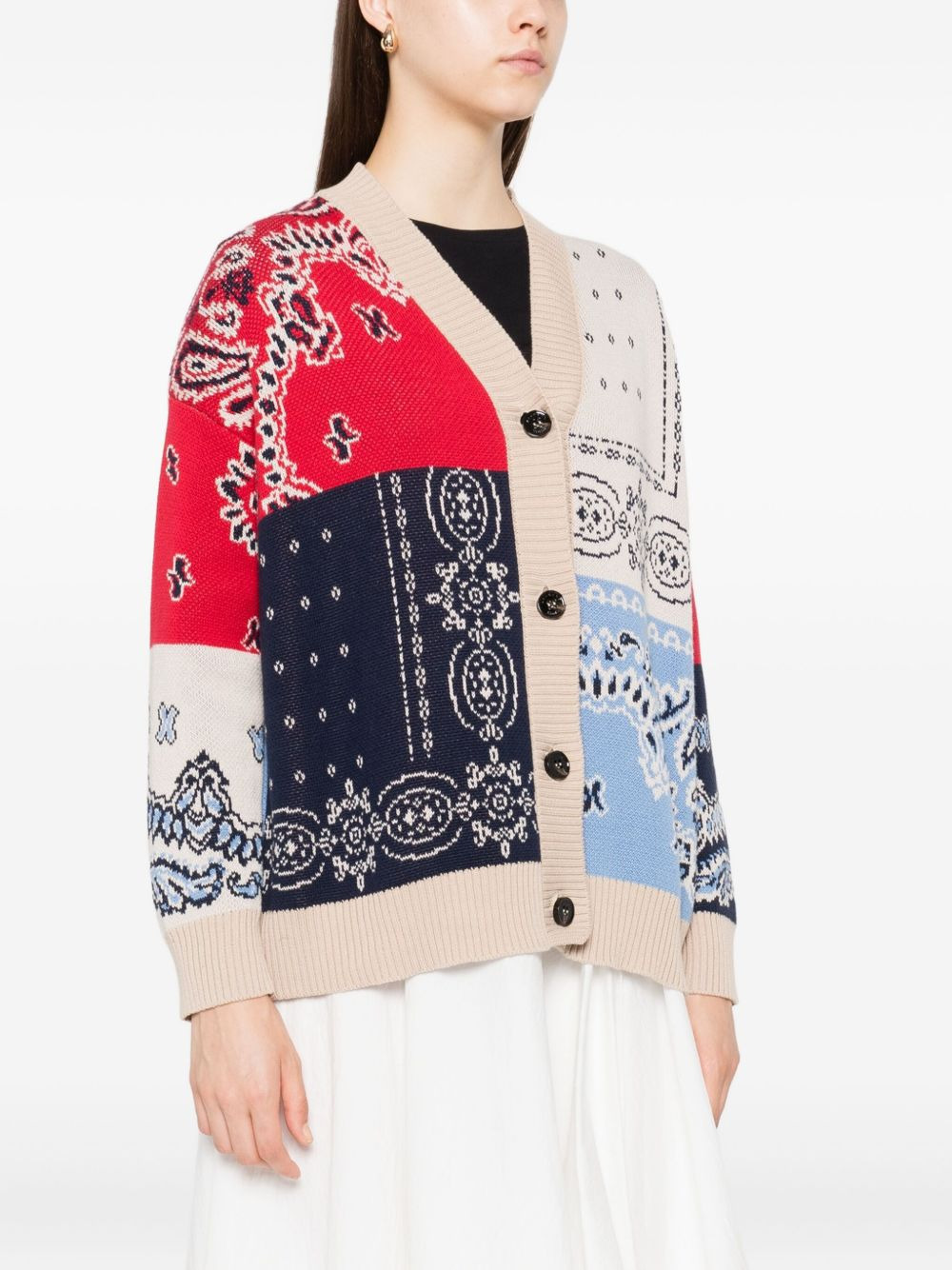 paisley-pattern cardigan - 3