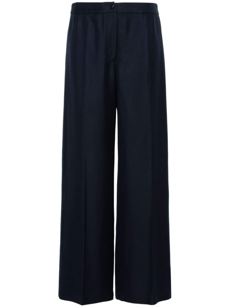 twill palazzo trousers - 1