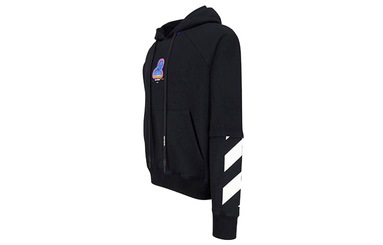 Men's Off-White Character Printing Black OMBB051E19E300061088 - 3