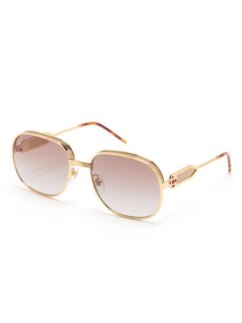 CASABLANCA mesh-detail square-frame sunglasses outlook