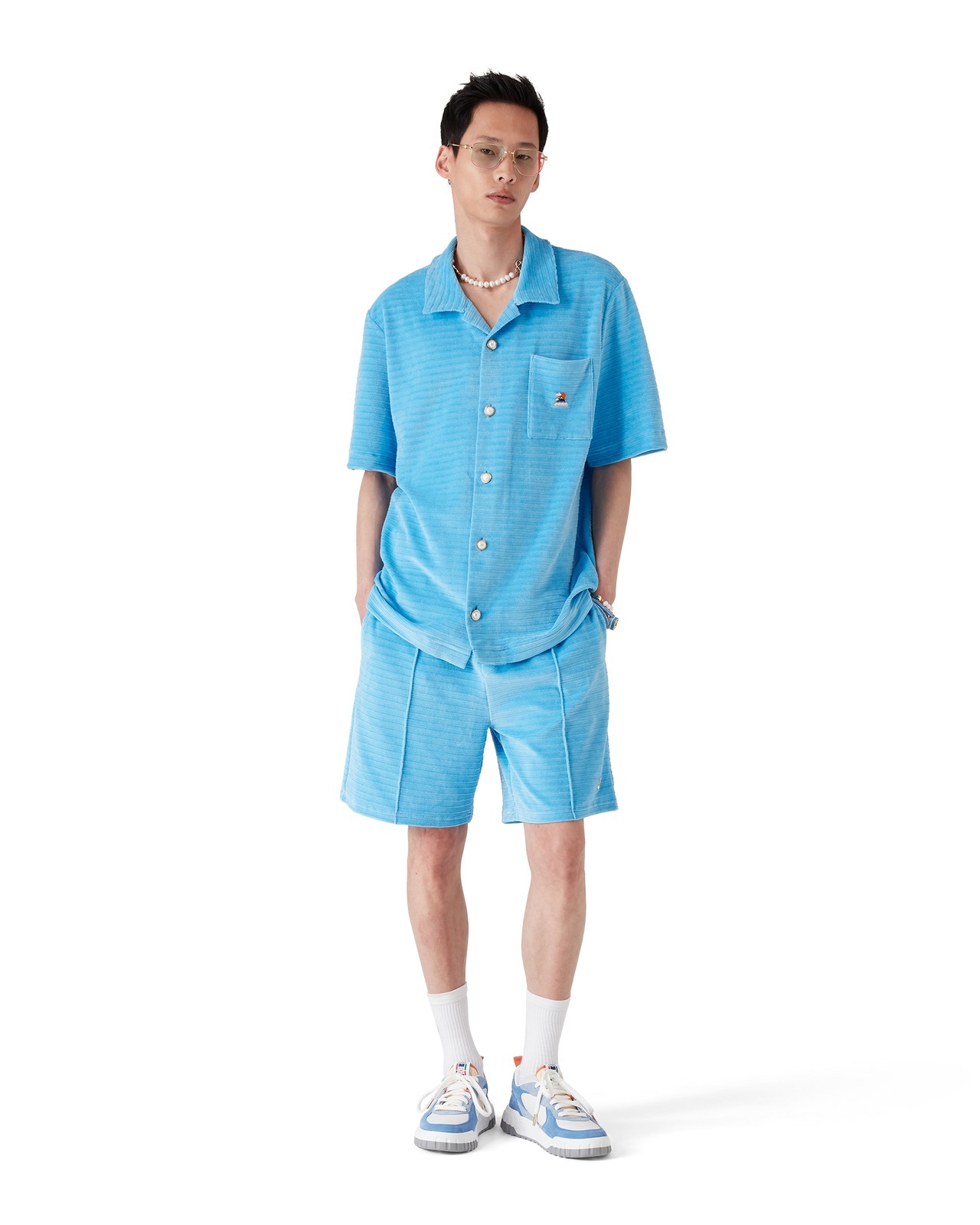 Stripe Velour Shorts | Casablanca Paris - 2