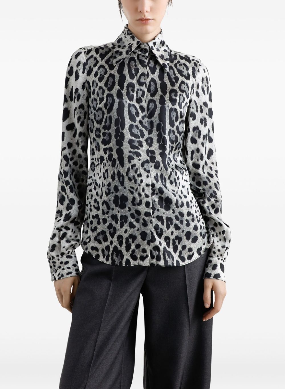 leopard-print blouse - 3